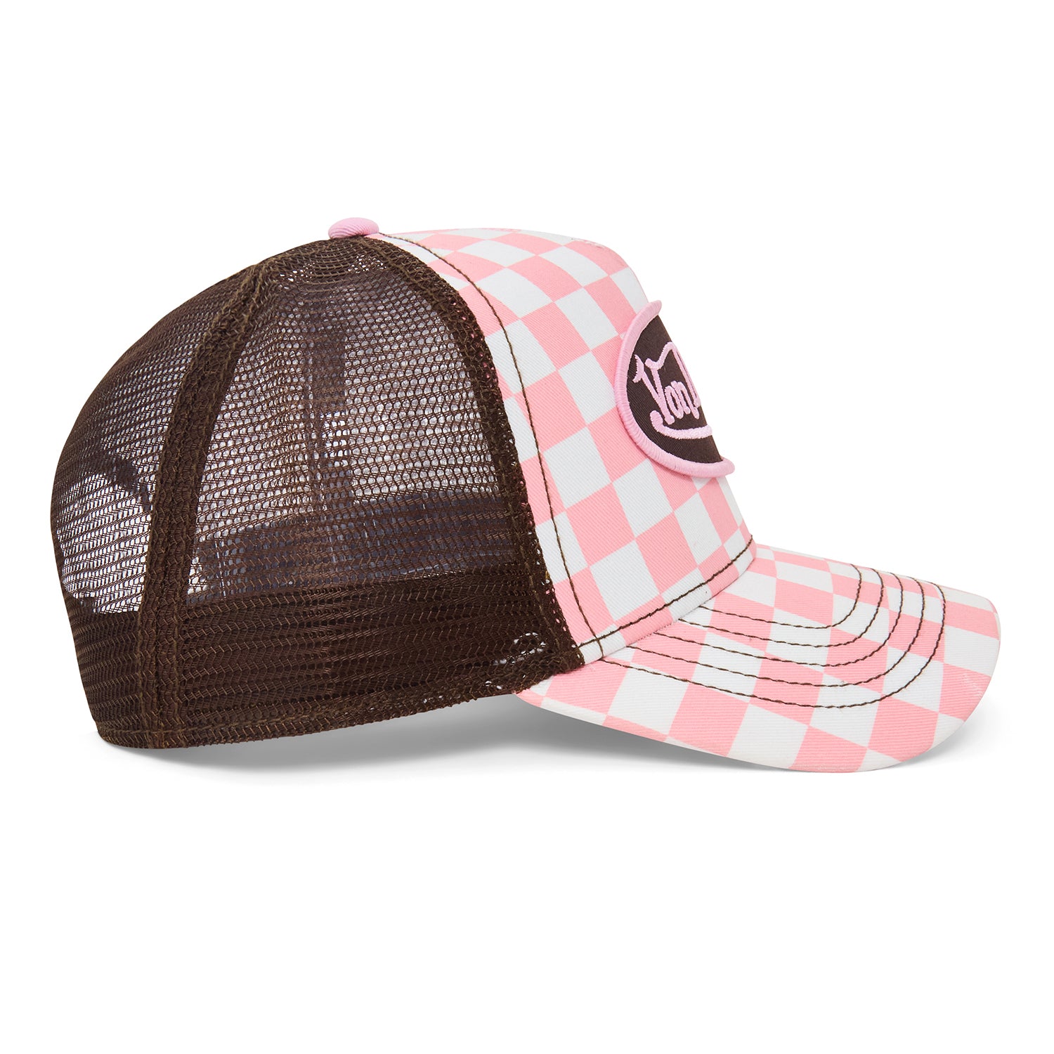 Pink Checker Trucker Hat - Image 4