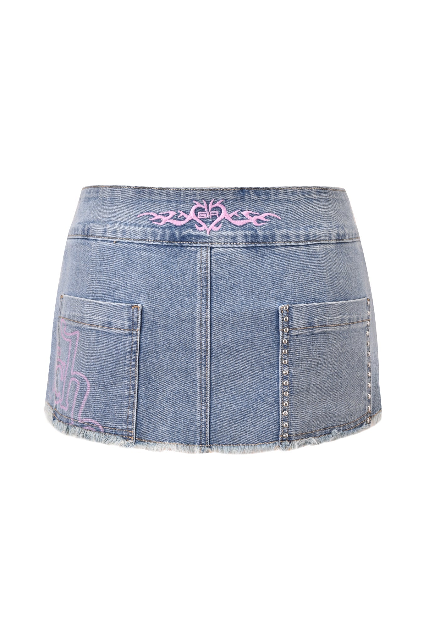 I.AM.GIA X VON DUTCH SYNDRA DENIM MINI SKIRT - Image 4
