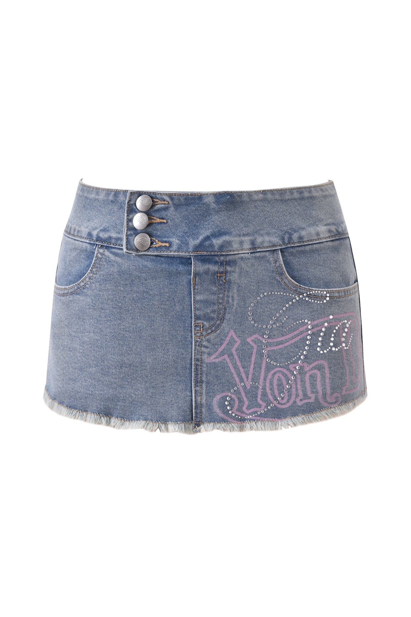 I.AM.GIA X VON DUTCH SYNDRA DENIM MINI SKIRT