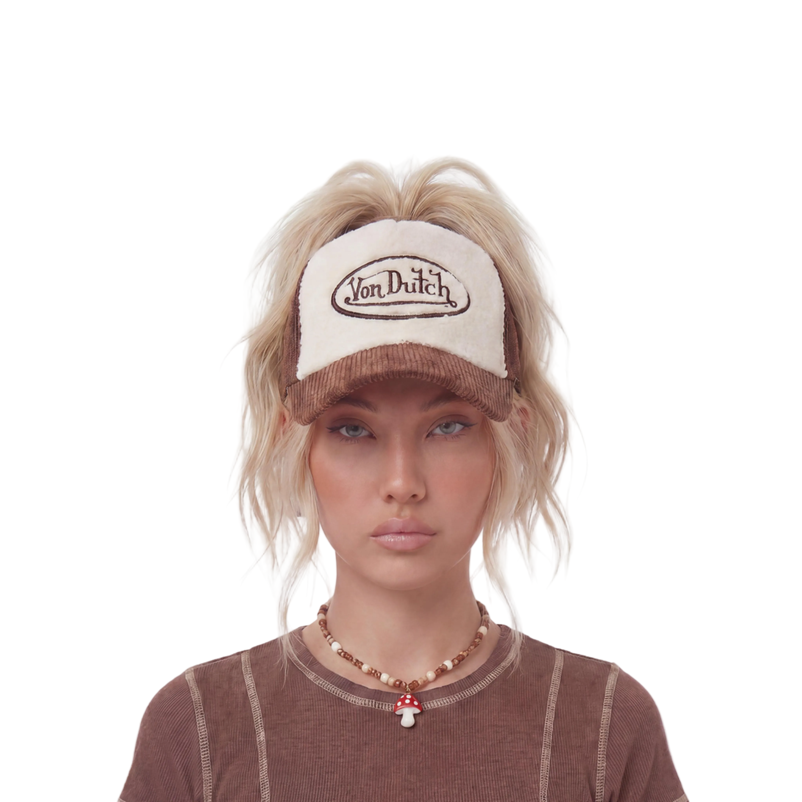 Brown Sherpa Dutch Trucker Hat - Image 2