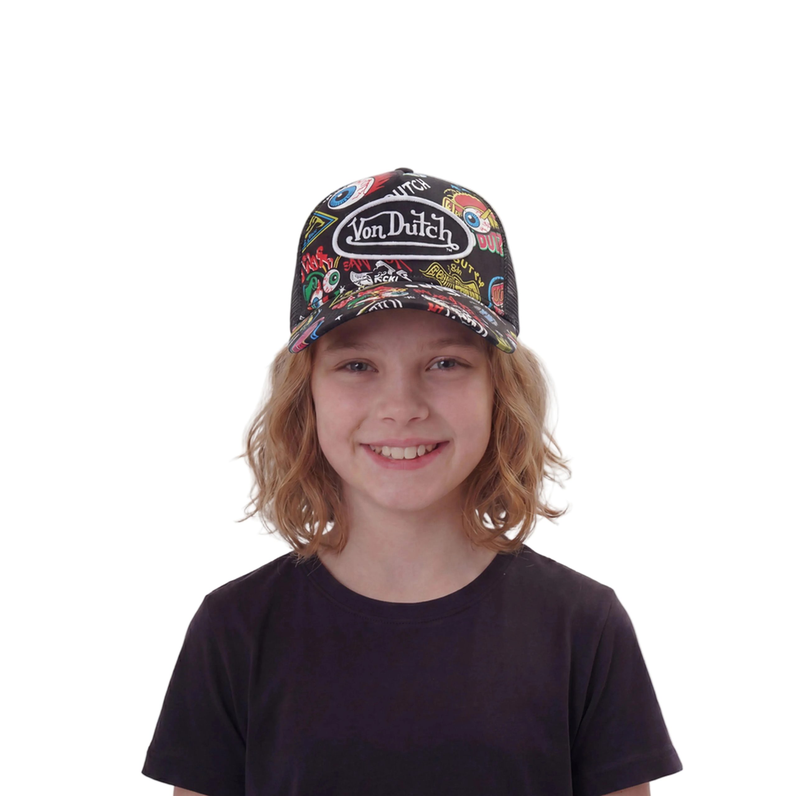 Kids Classic Trucker Hat - All Over Black Jax - Image 2