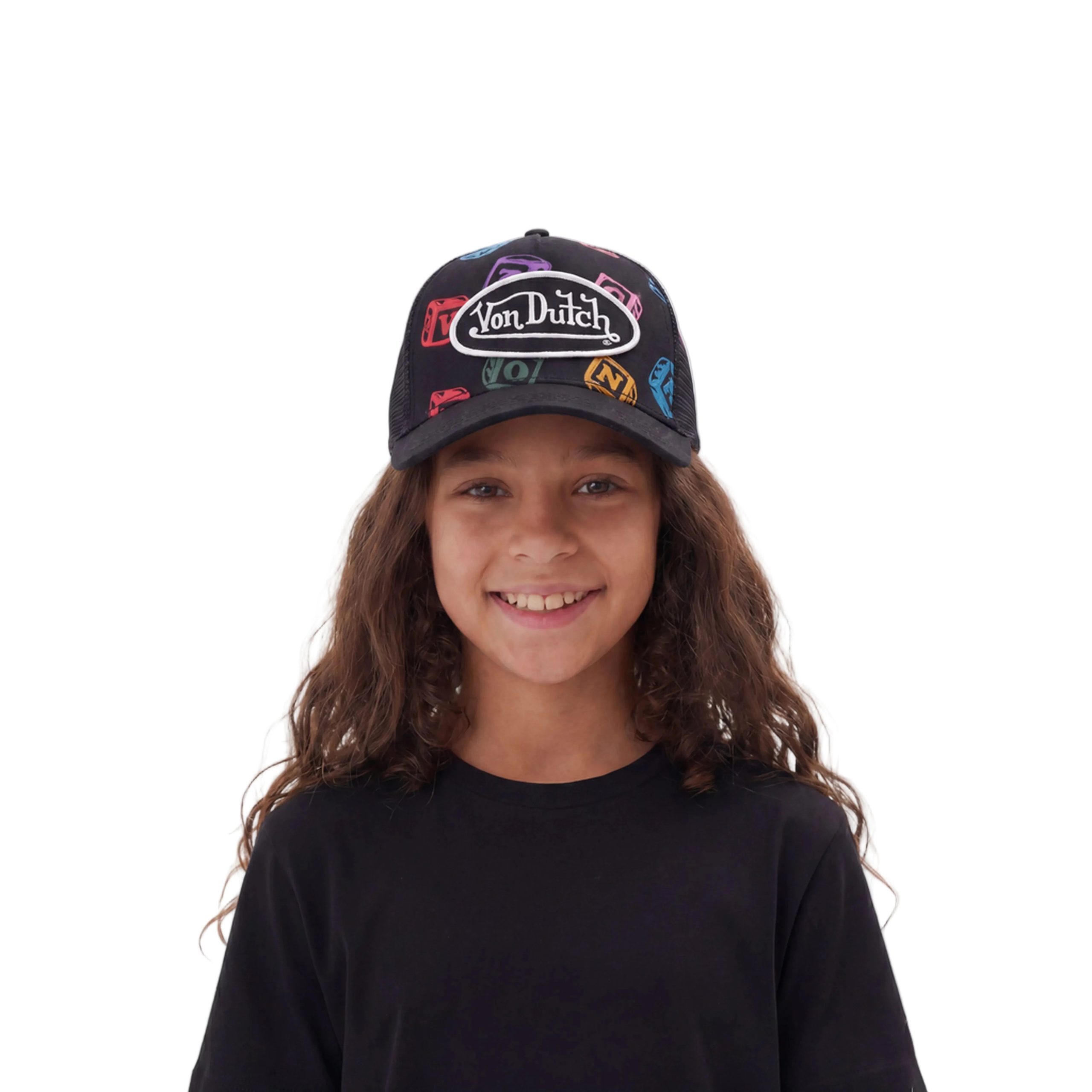 Kids Classic Trucker Hat - Black Blocks - Image 2