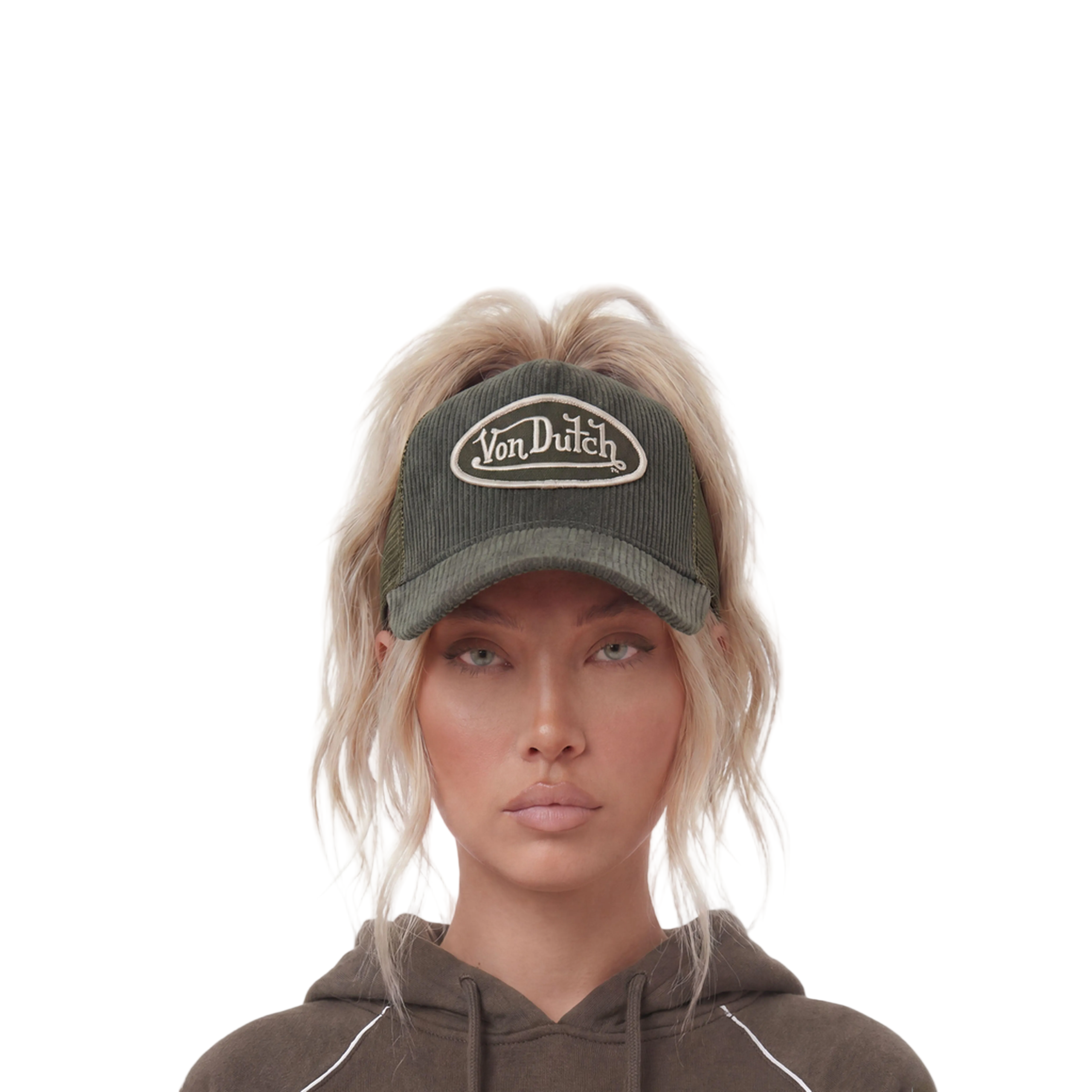 Olive Cordutch Trucker Hat - Image 2