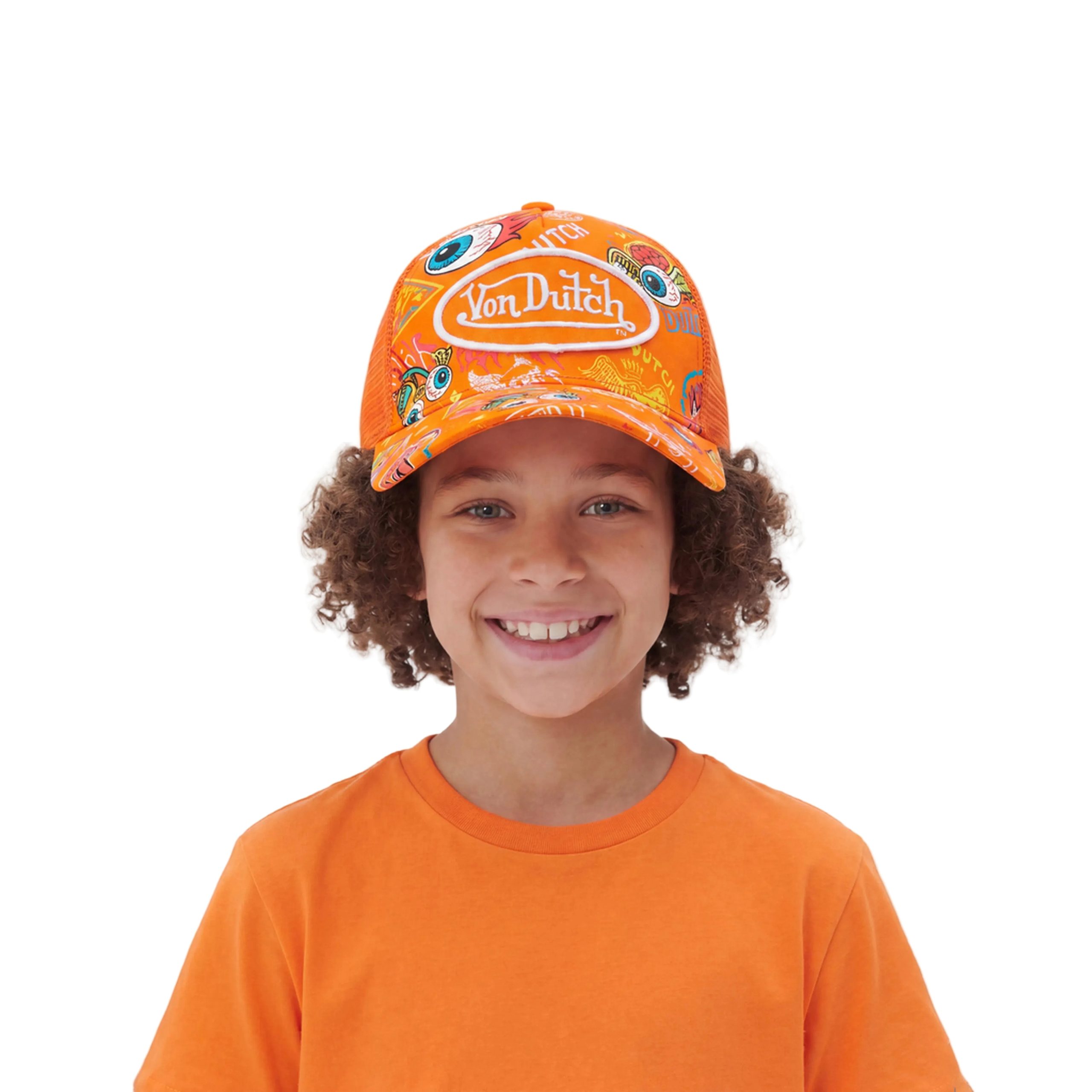 Kids Classic Trucker Hat - Orange - Image 2