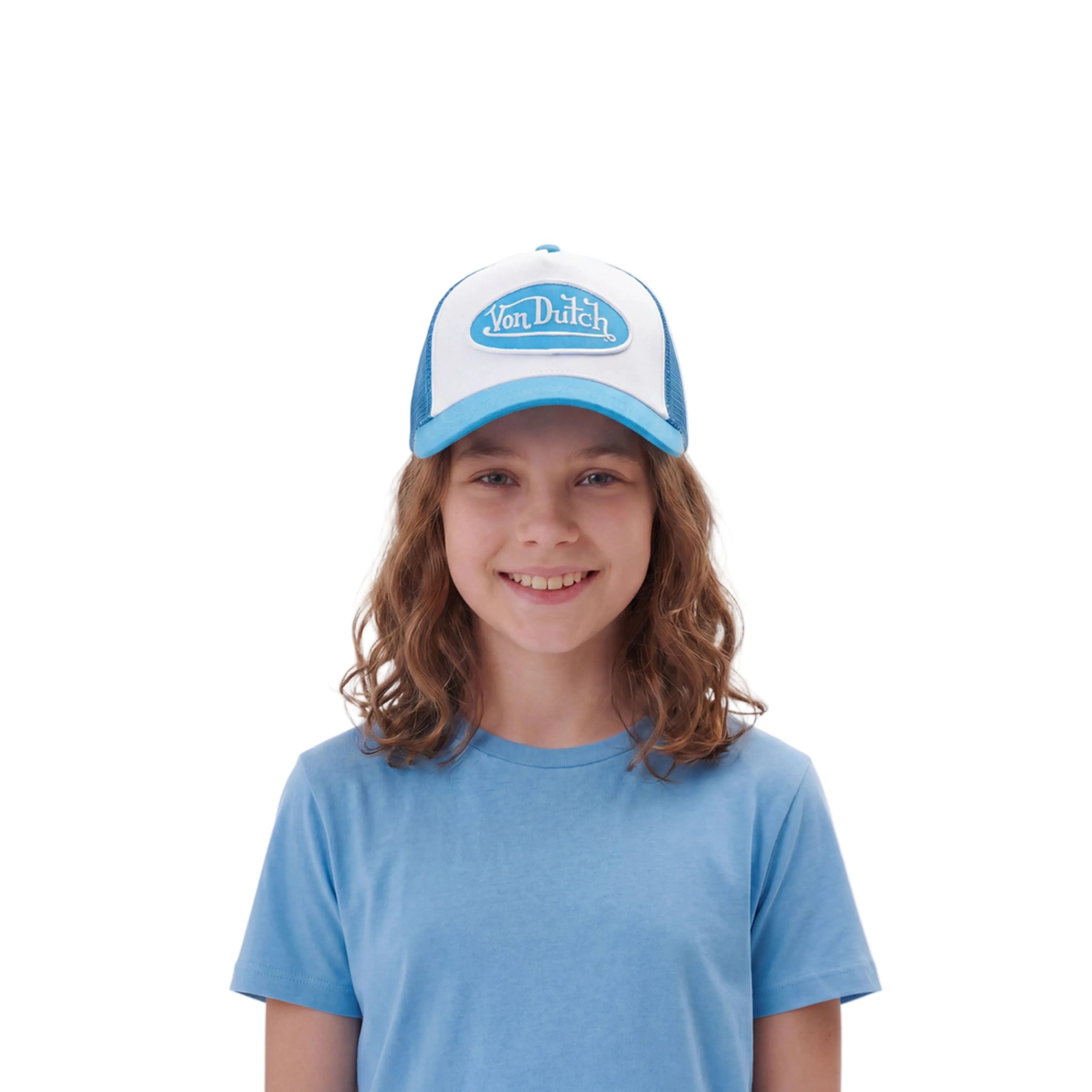 Kids Classic Trucker Hat - Blue & White - Image 2