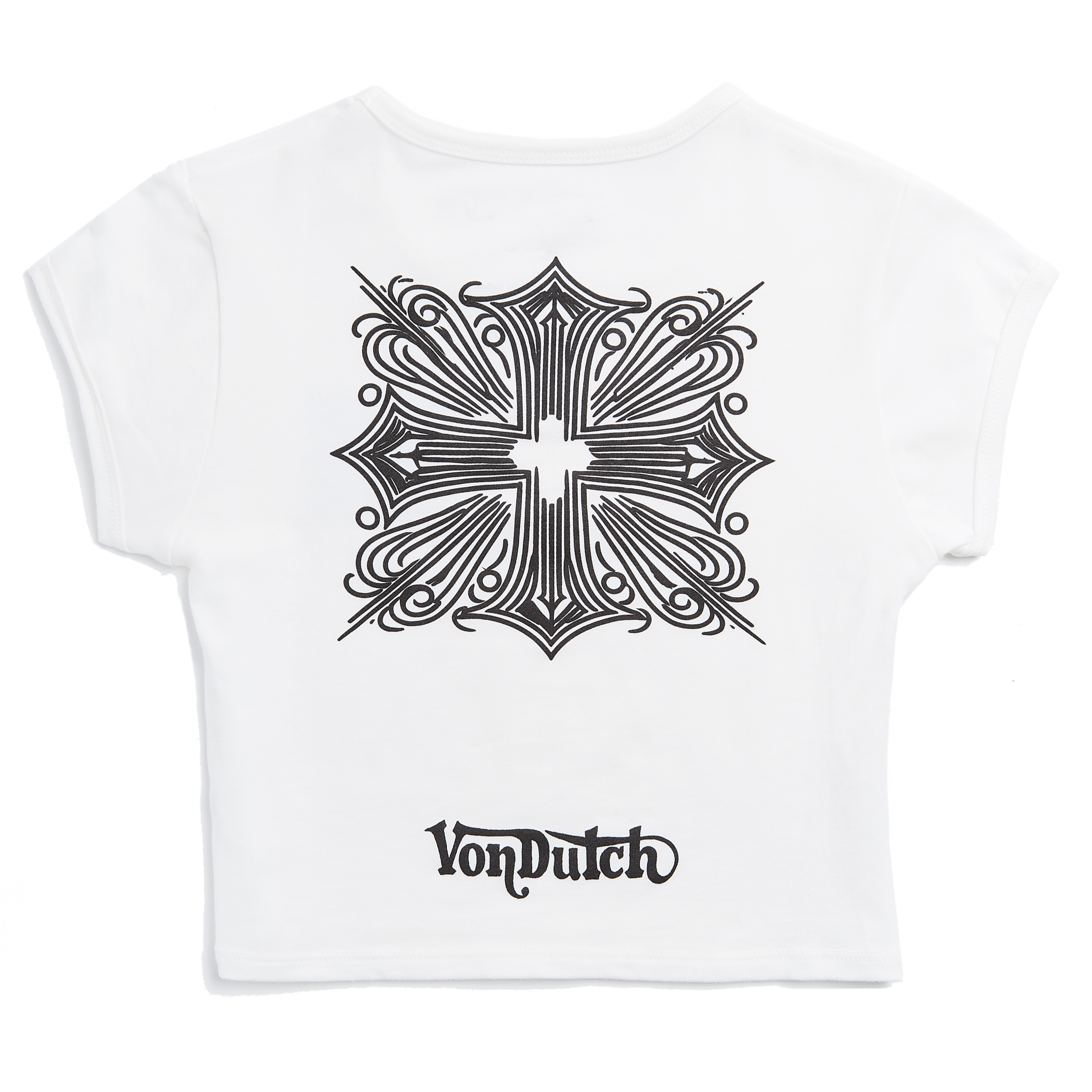 White & Black Chopper Baby Tee - Image 2