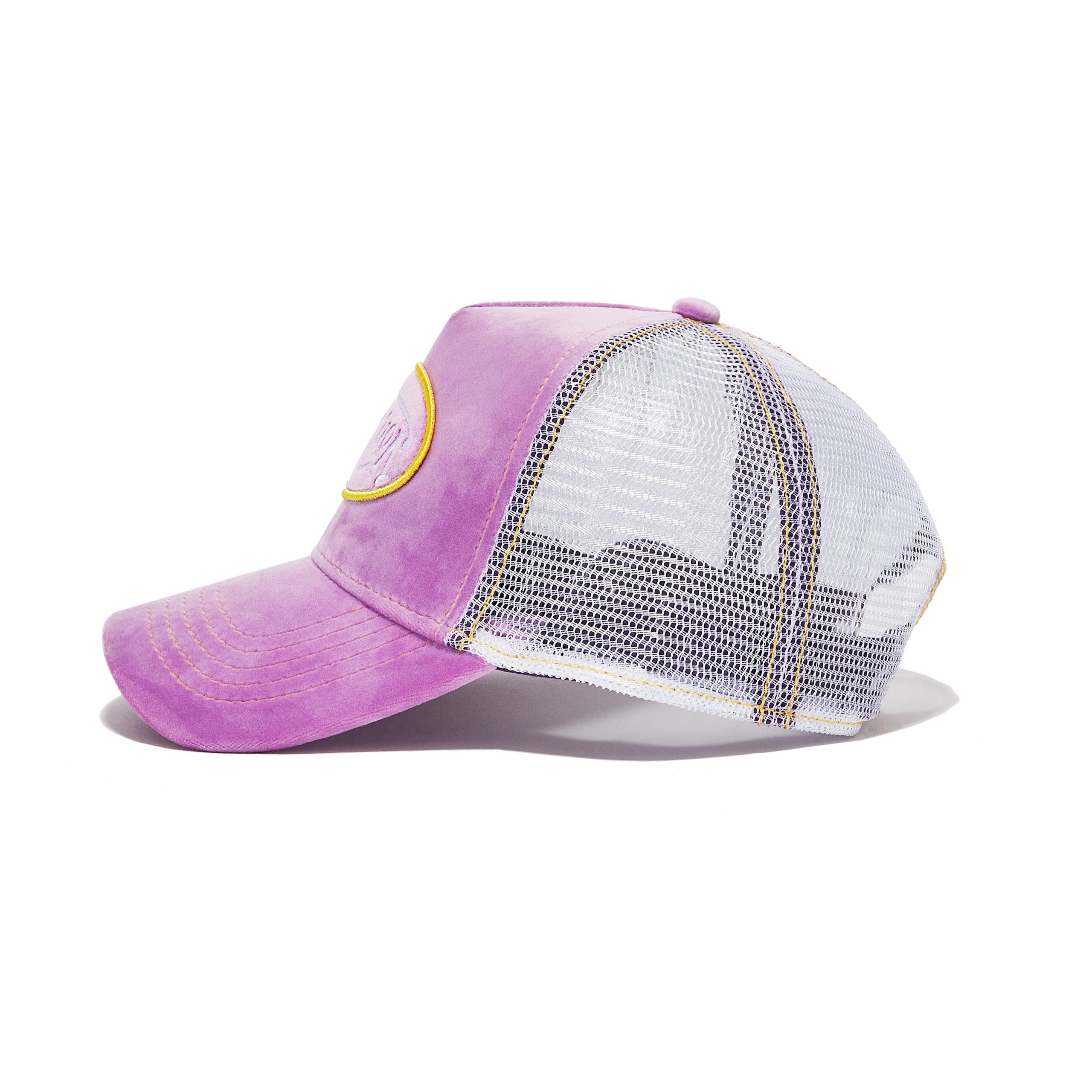 Purple Reverse Logo Velvet Trucker Hat - Image 3