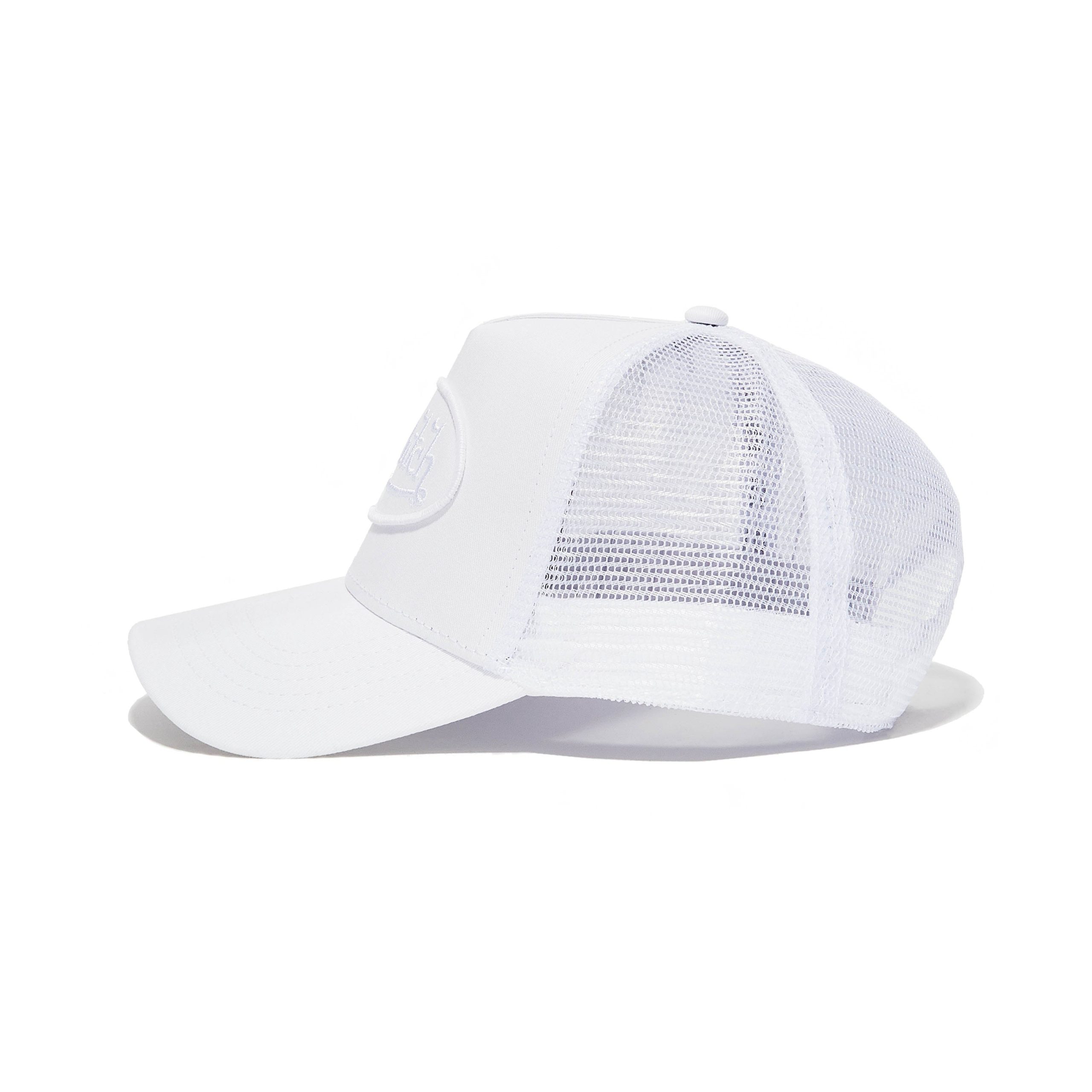 Triple White Trucker Hat - Image 3