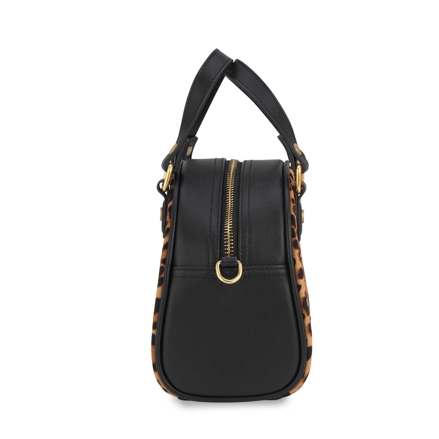 Von Dutch Leopard Vegan Pony Hair Bowling Bag - Image 7