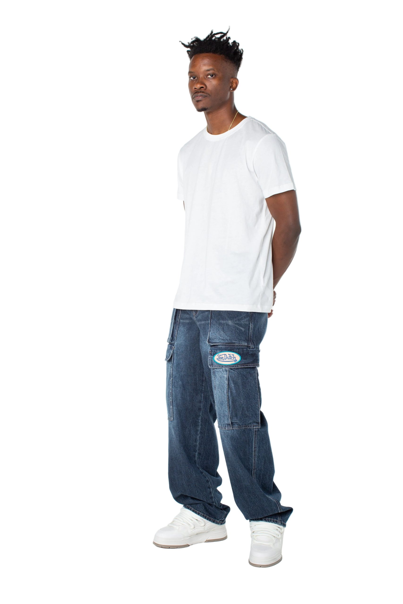 Men's Denim Cargo Pant ?C Middle Moon