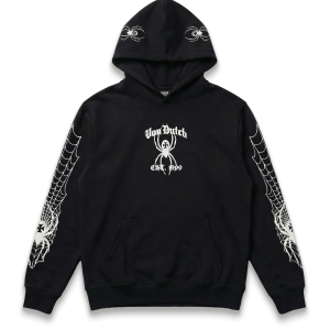 SPIDER CREST HOODIE ?C BLACK & WHITE