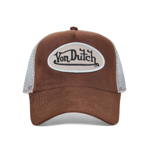 Brown Suede Trucker Hat