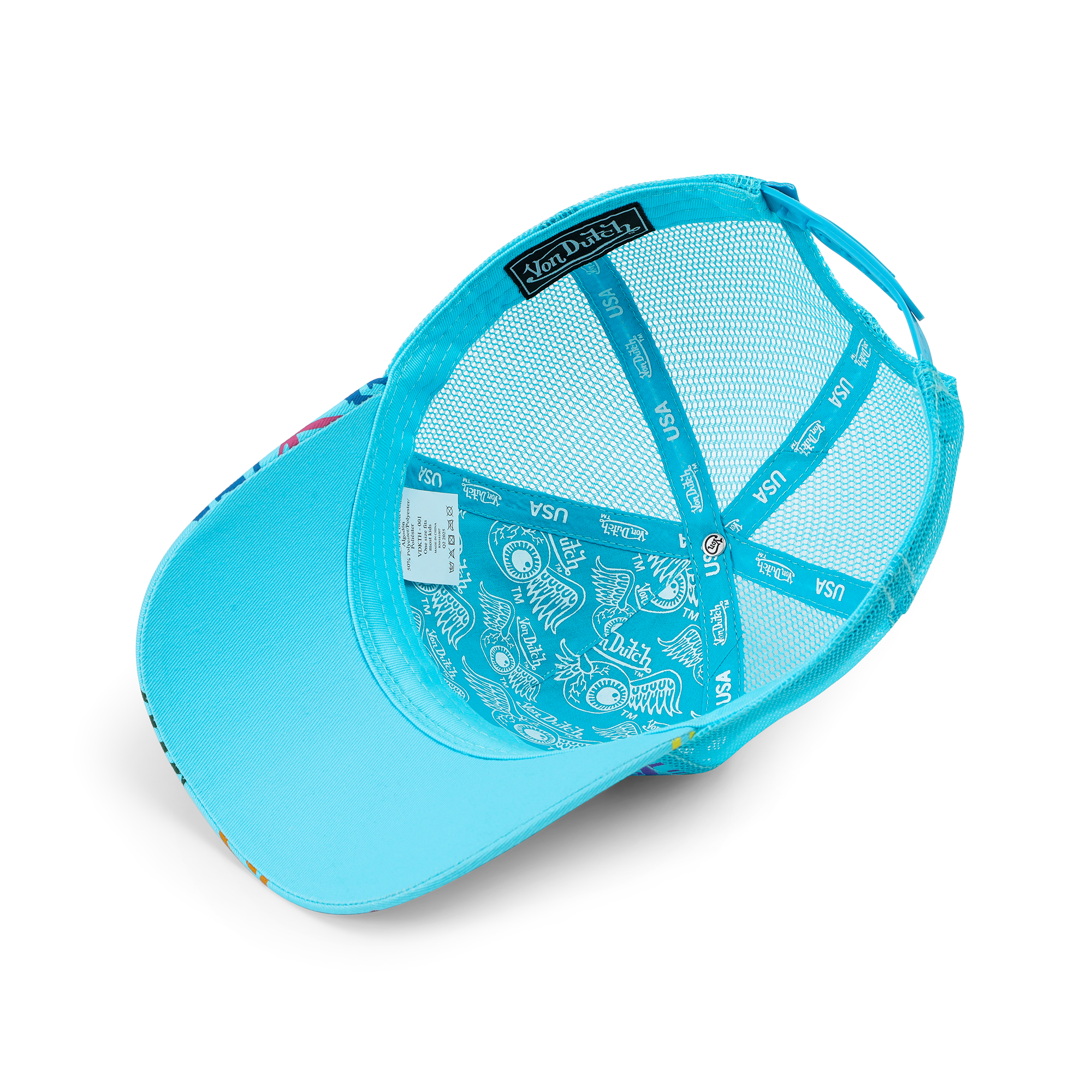 Kids Classic Trucker Hat - Blue All Over Blocks - Image 5