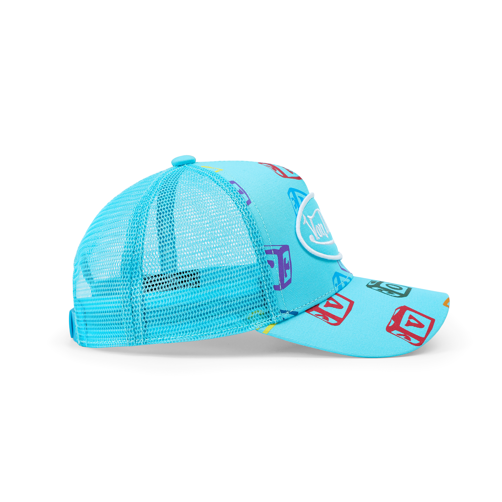 Kids Classic Trucker Hat - Blue All Over Blocks - Image 4