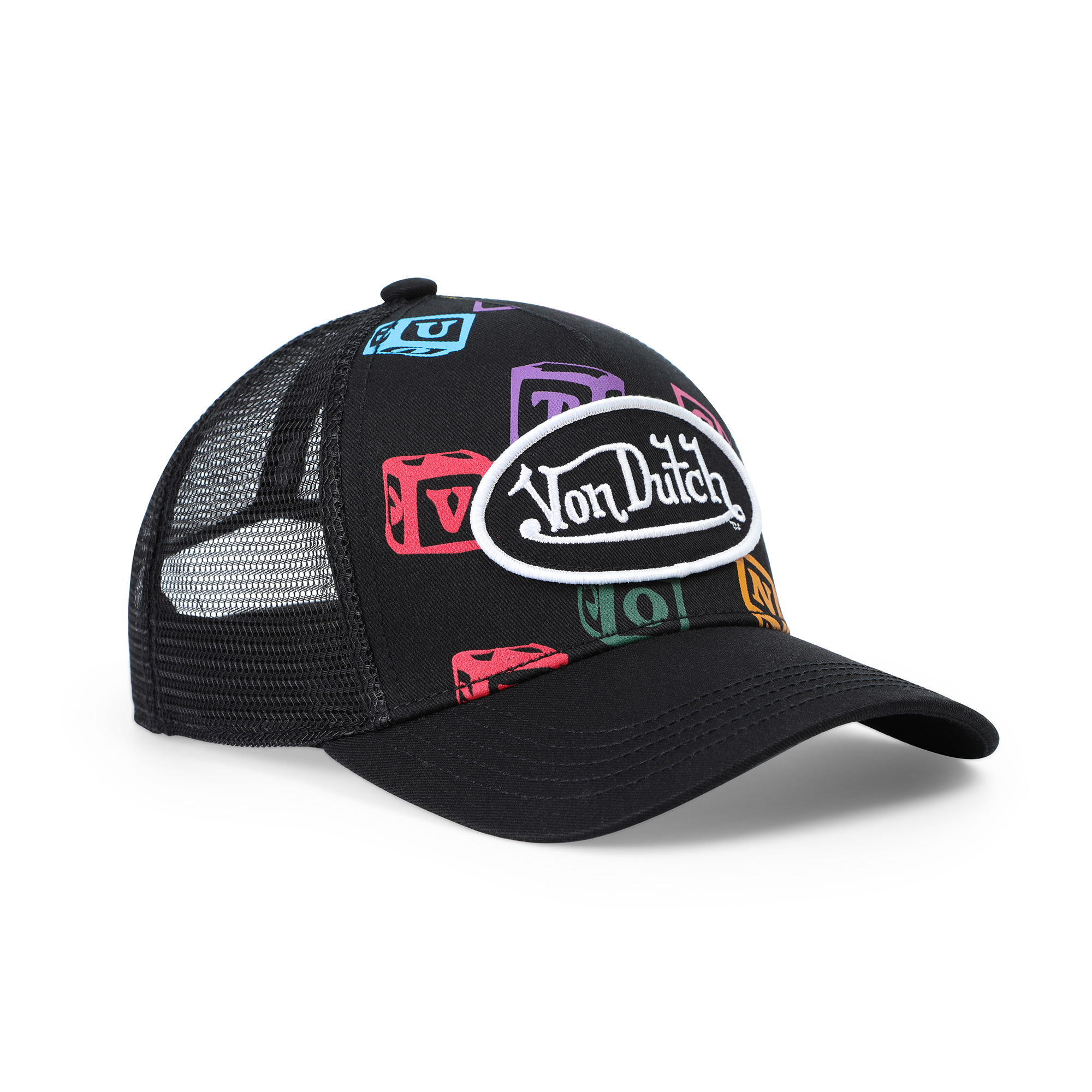 Kids Classic Trucker Hat - Black Blocks - Image 6