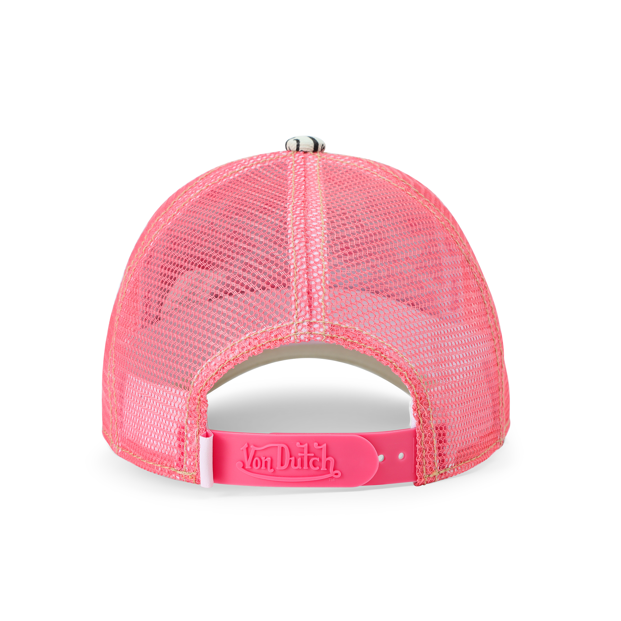 Kids Light Denim Trucker Hat - Pink Logo - Image 7