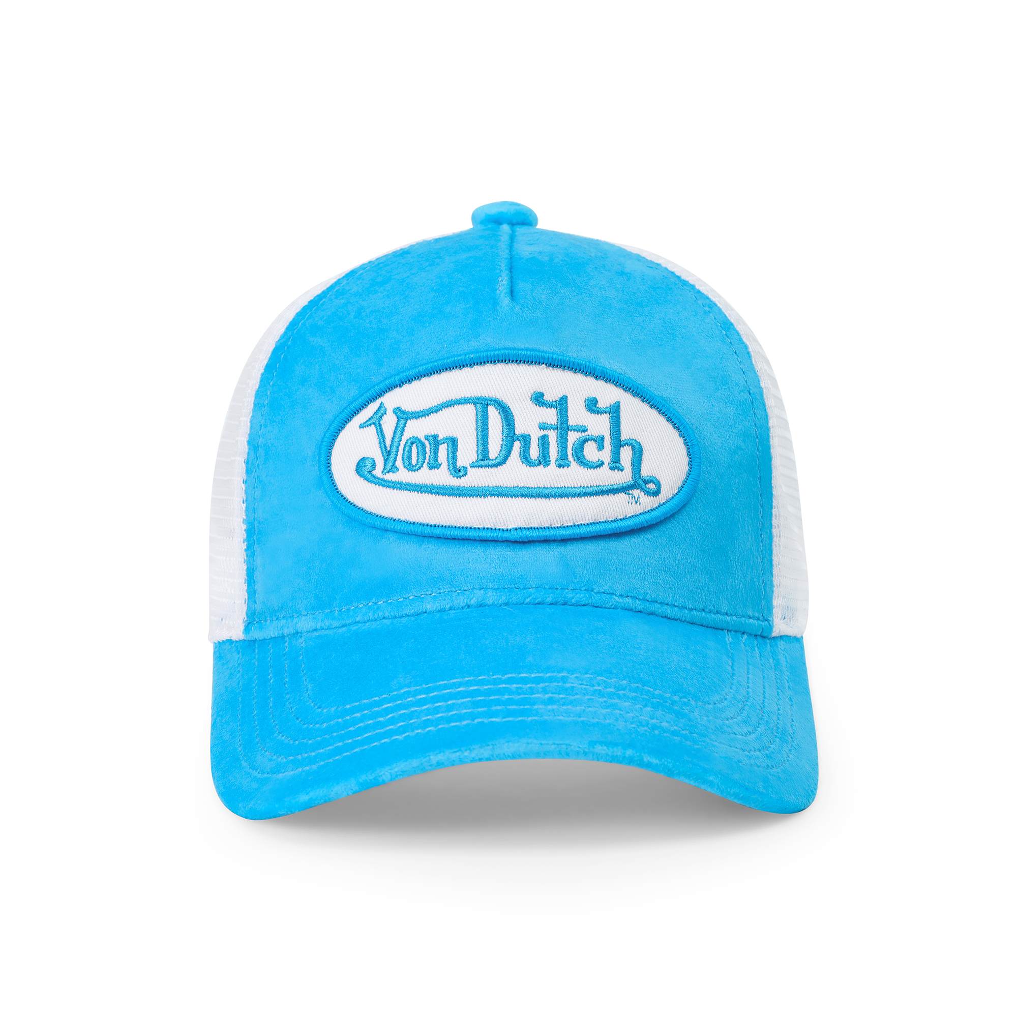 Kids Velvet Trucker Hat - Blue Crush