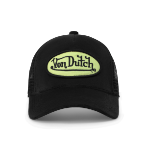 Kids Velvet Trucker Hat - Black & Yellow