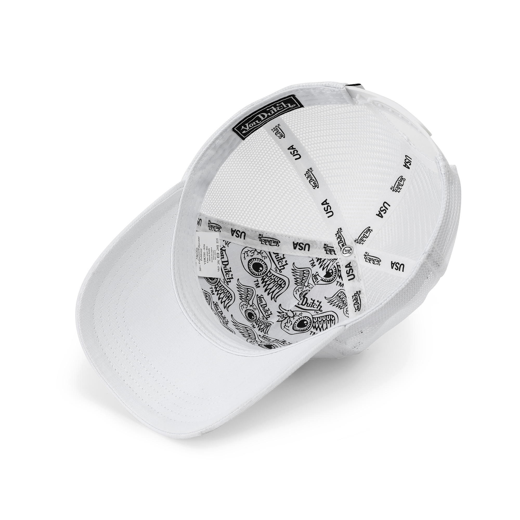 Kids Classic Trucker Hat - White & Black - Image 4