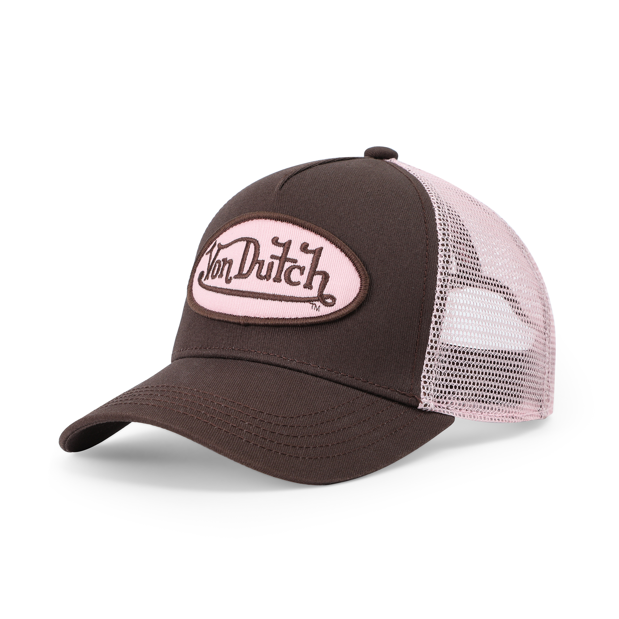 Kids Classic Trucker Hat - Brown & Pink - Image 4