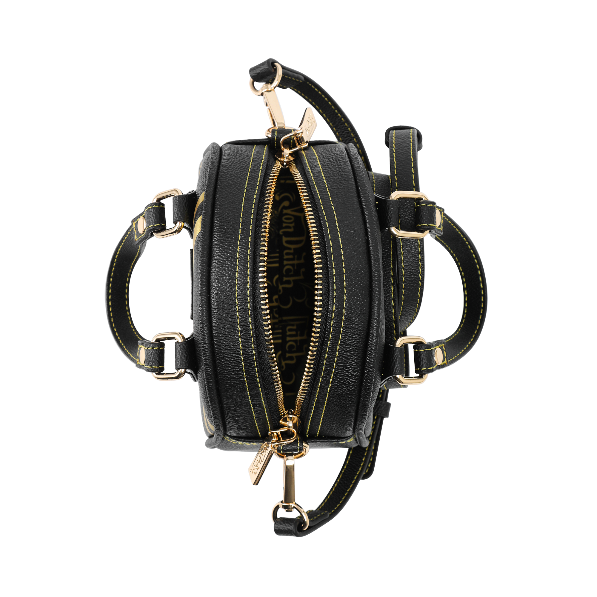 Mini Bowling Bag - Racing Stripe Black & Gold - Image 5