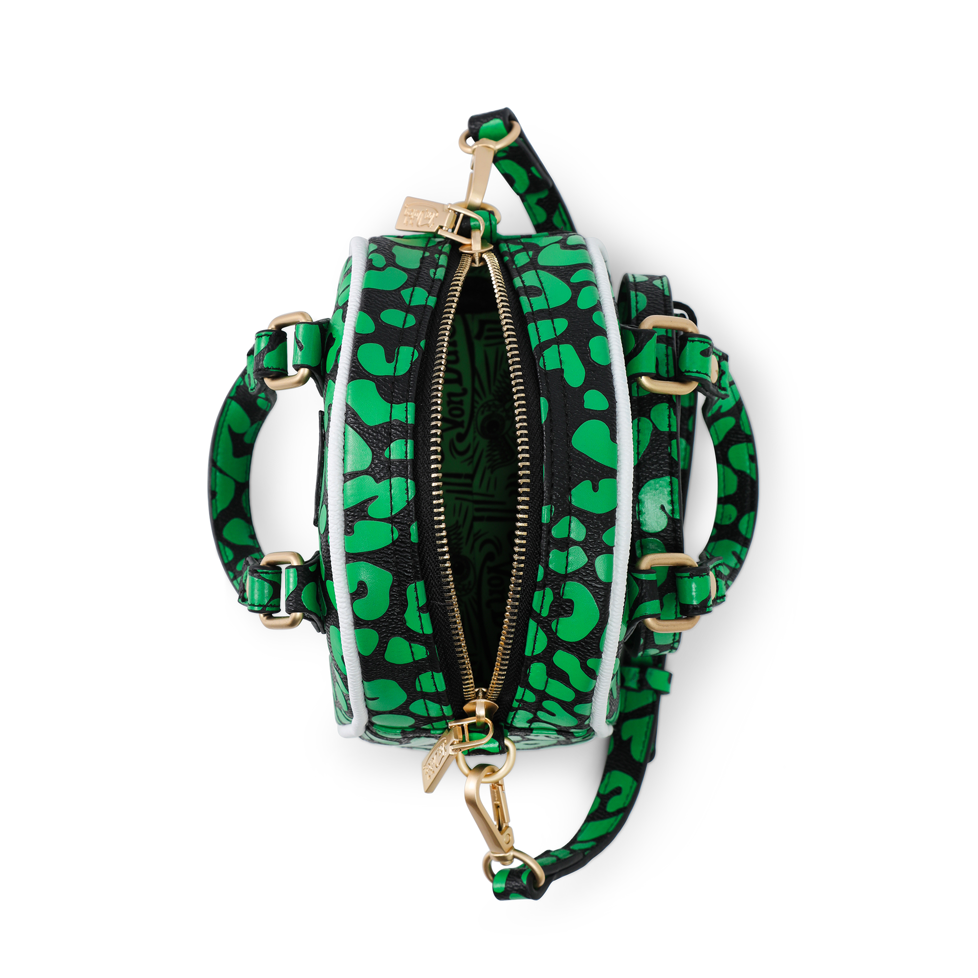 Mini Bowling Bag - Lime Green Cheetah - Image 4