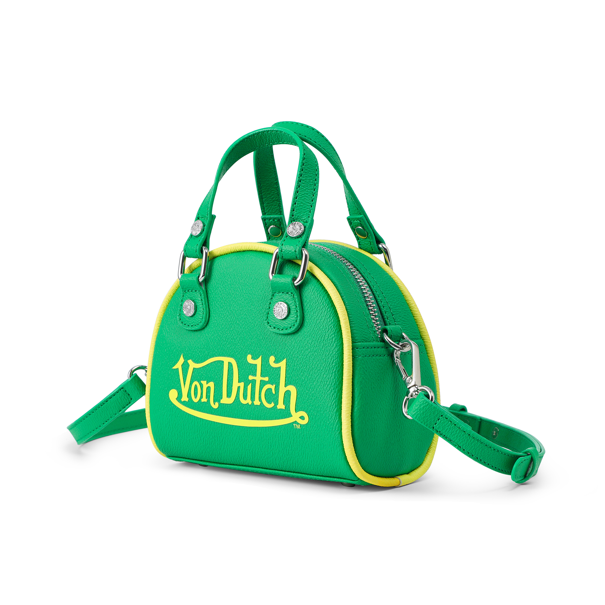 Mini Bowling Bag - Lime Green & Yellow - Image 3