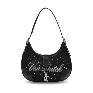 BELLA SHOULDER BAG -BLACK RHINESTONE