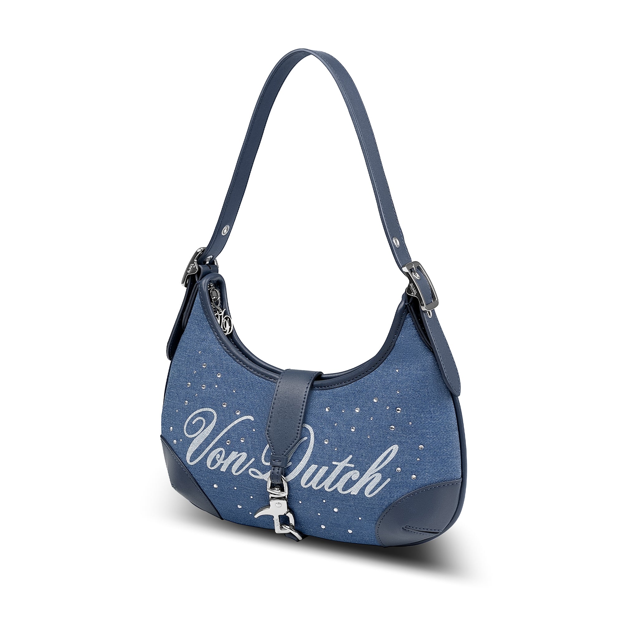 BELLA SHOULDER BAG -DENIM RHINESTONE - Image 3