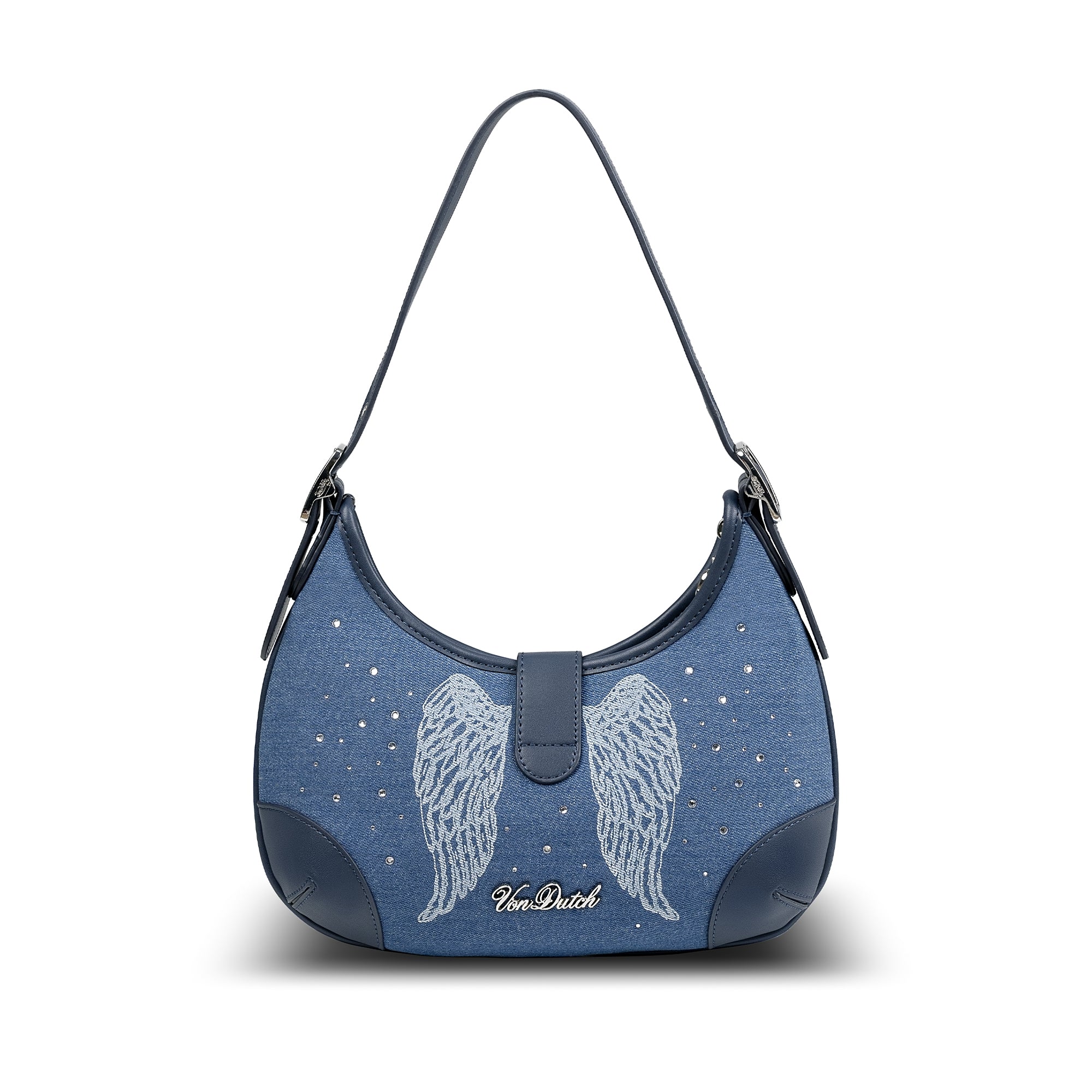 BELLA SHOULDER BAG -DENIM RHINESTONE - Image 4