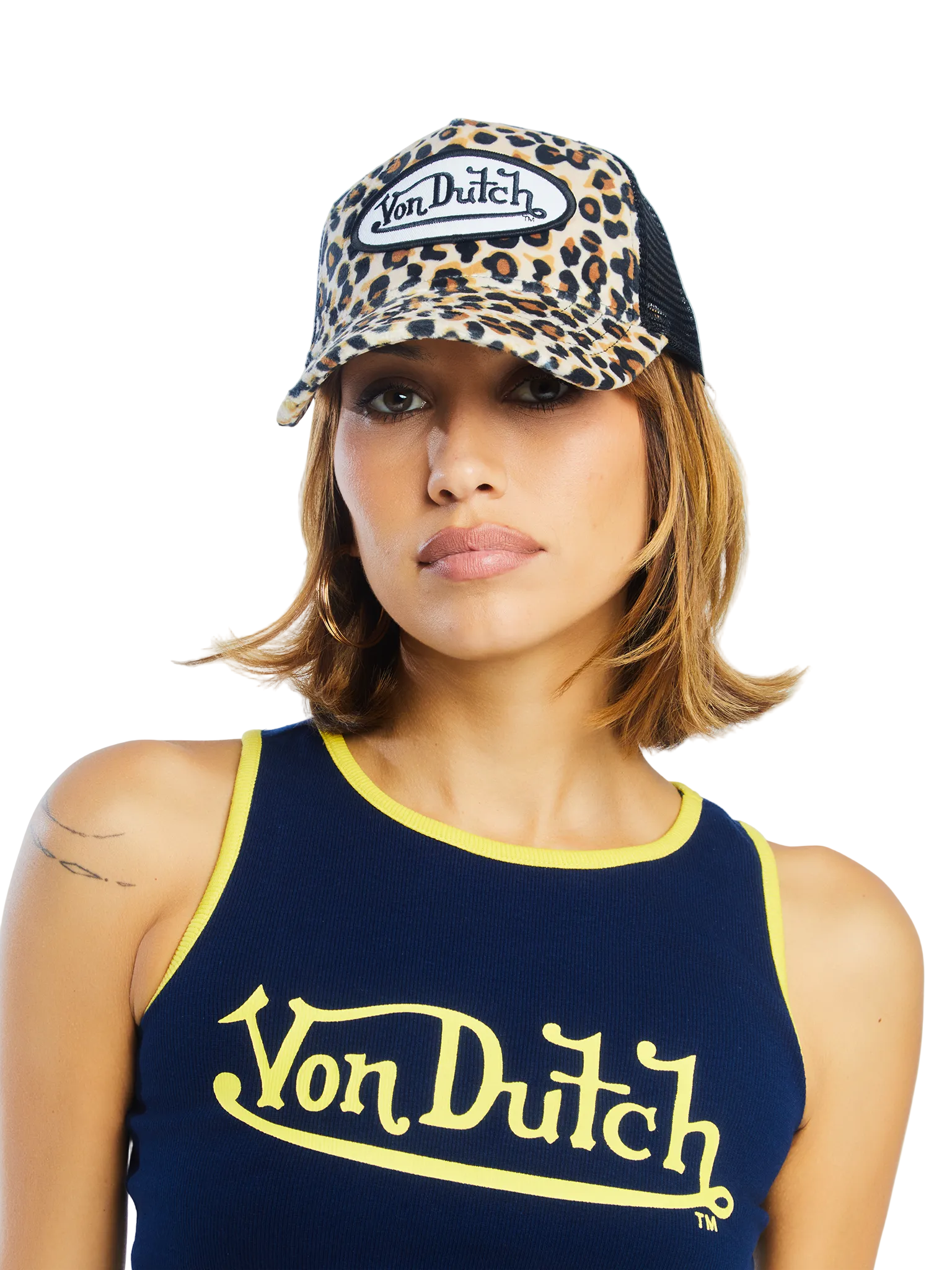Leopard Print Velvet Trucker Hat - Image 2