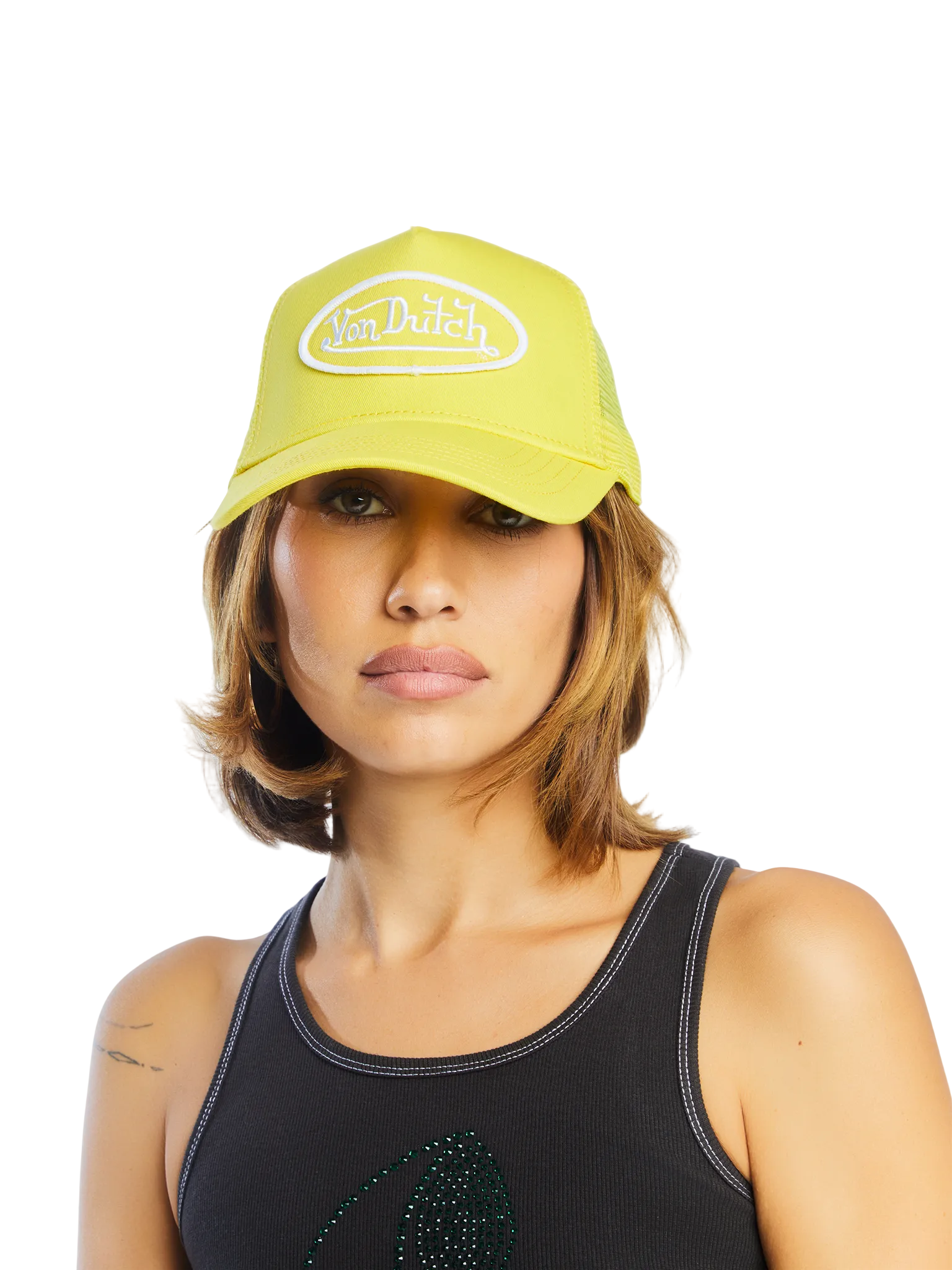 Yellow & White Trucker Hat - Image 2