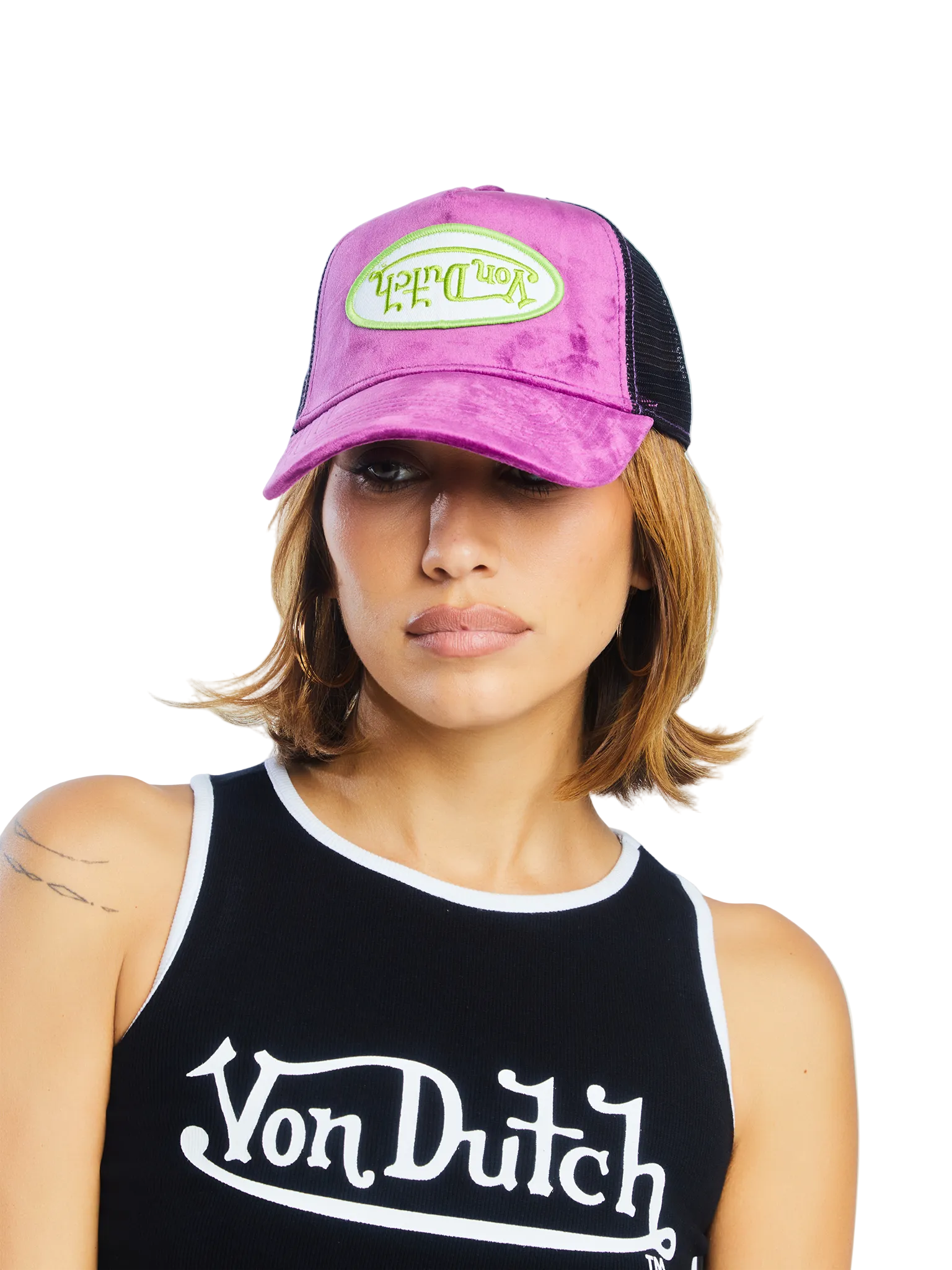 Purple Lime Velvet Crush Trucker Hat - Image 2