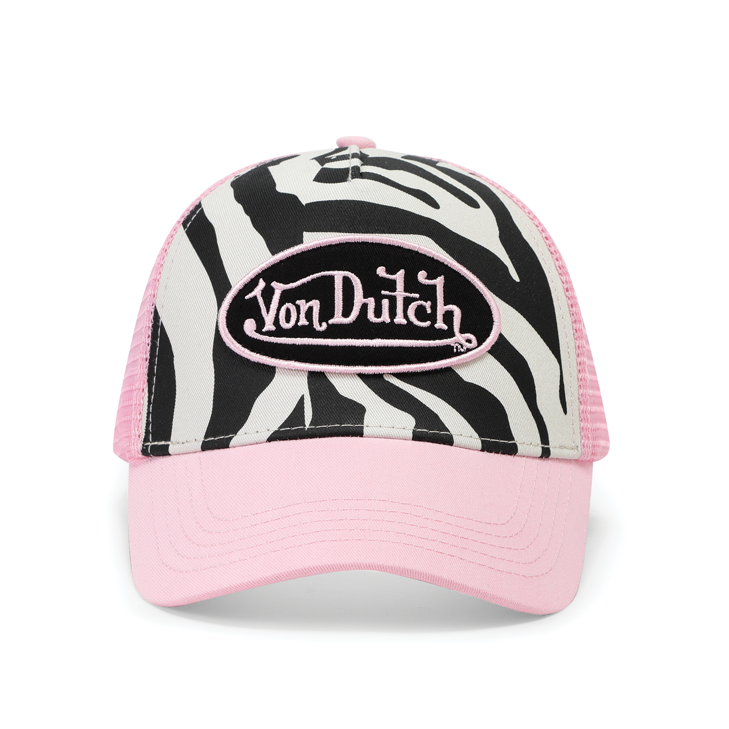 Zebra Trucker Hat - Pink