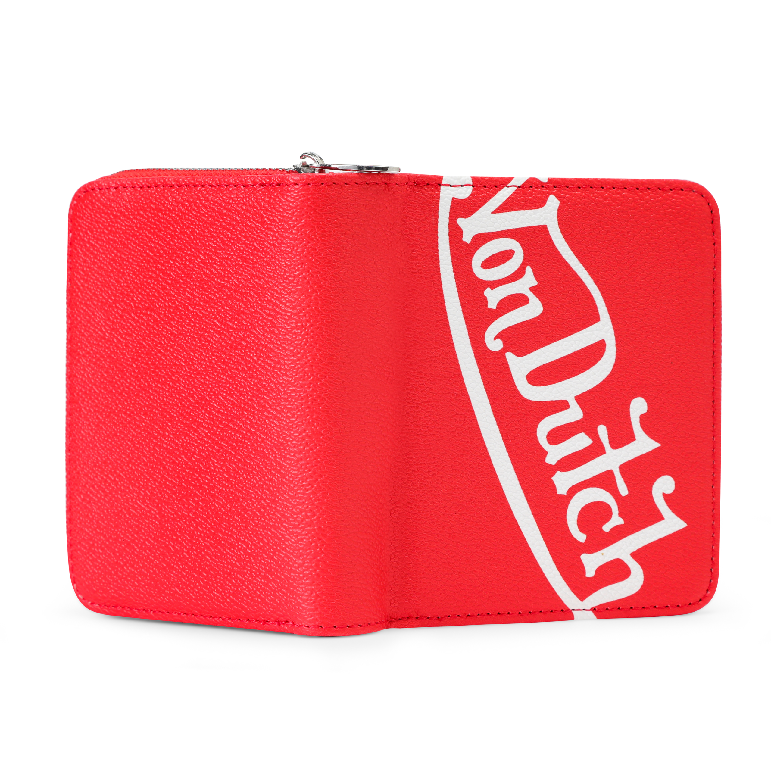 Classic Signature Zip-up Wallet - Red - Image 3