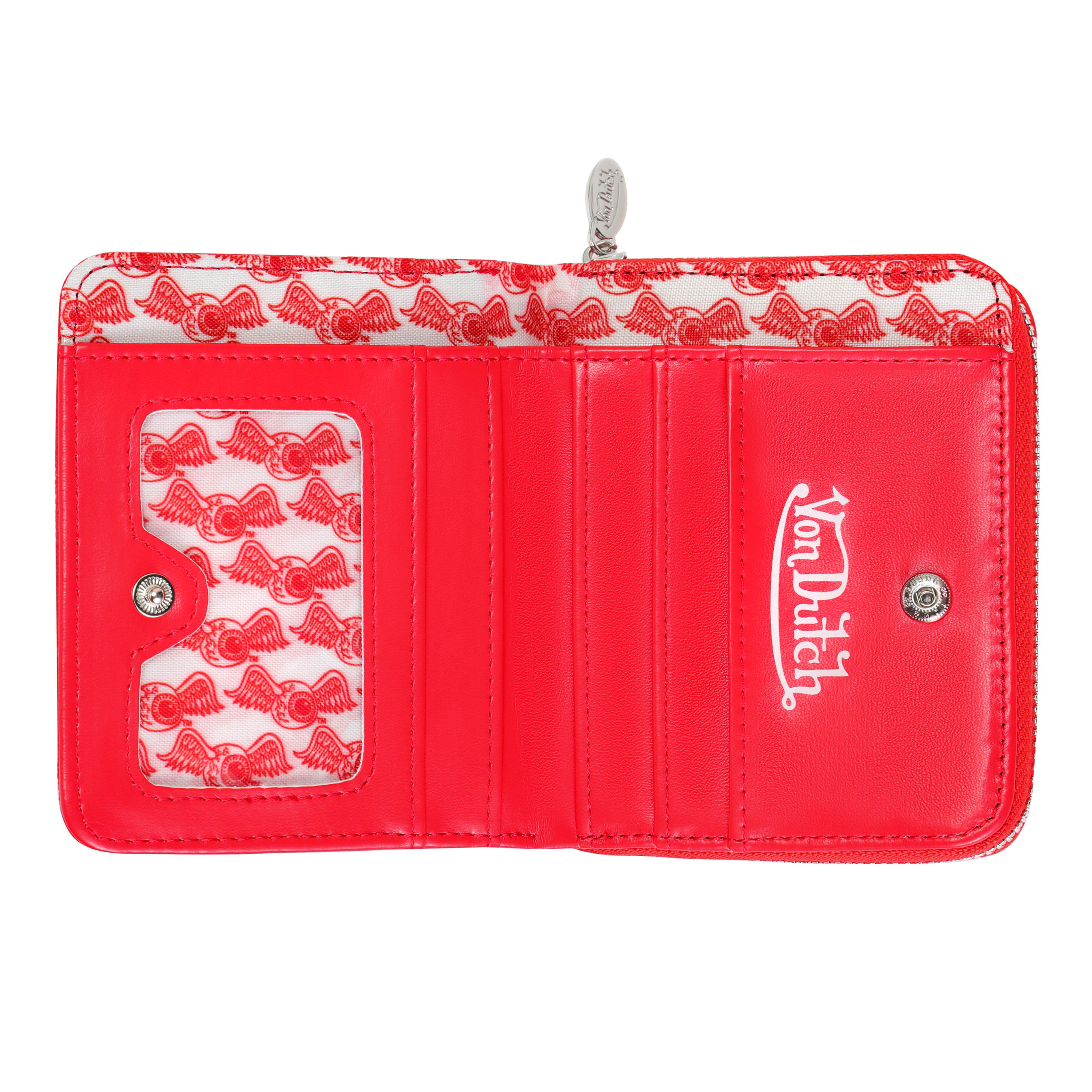 Classic Signature Zip-up Wallet - Red - Image 2