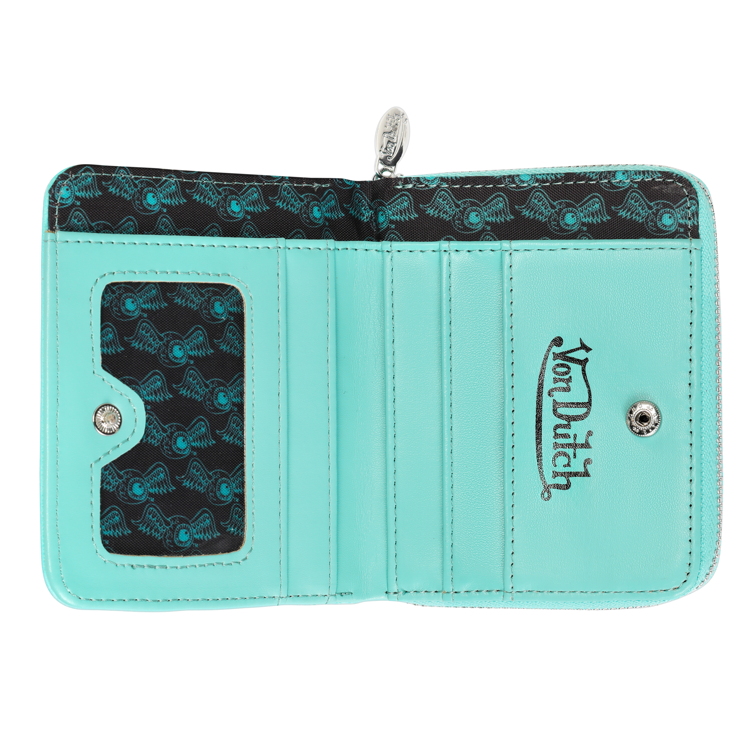 Classic Signature Zip-up Wallet - Turquoise - Image 2