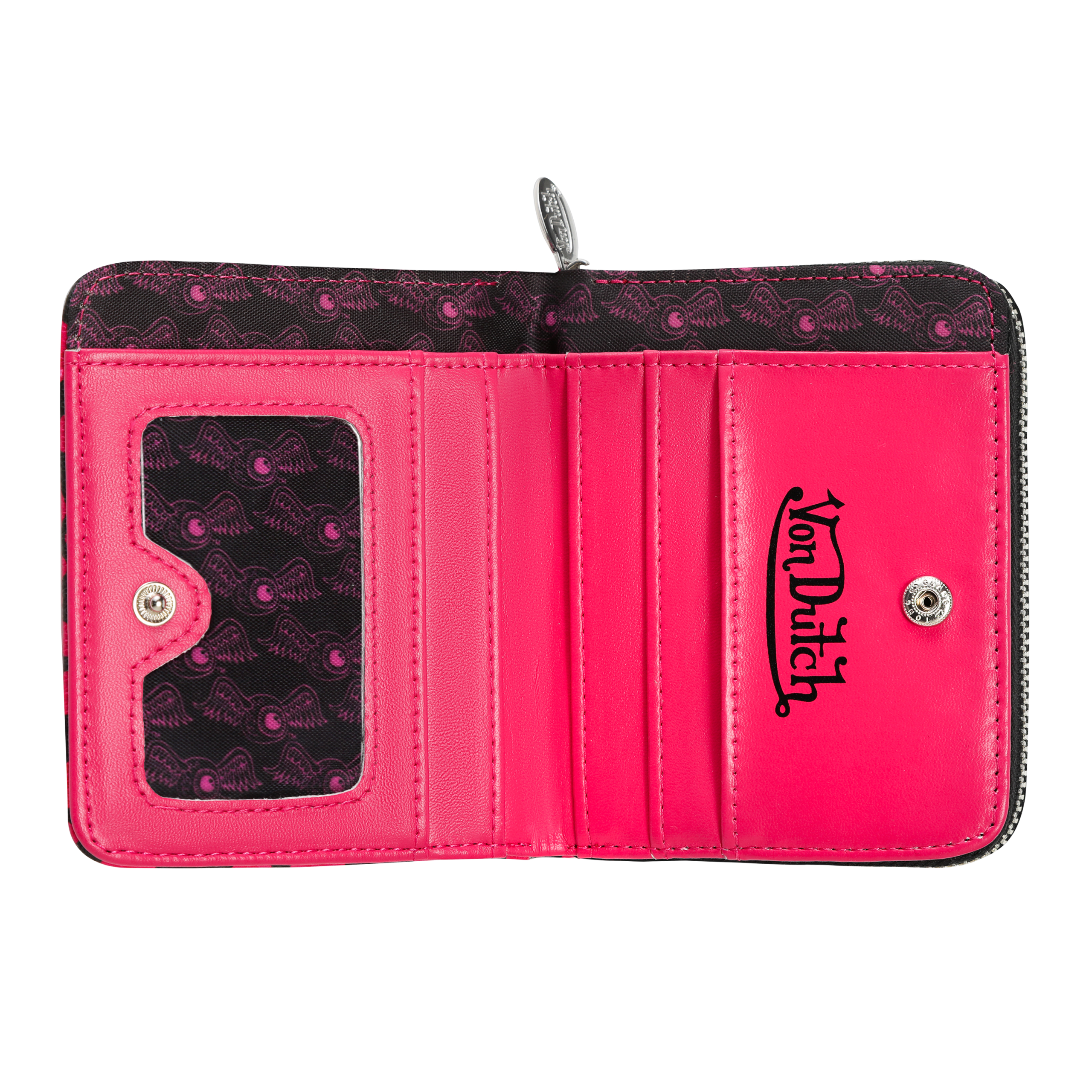 Cheetah Print Zip-up Wallet - Hot Pink - Image 2