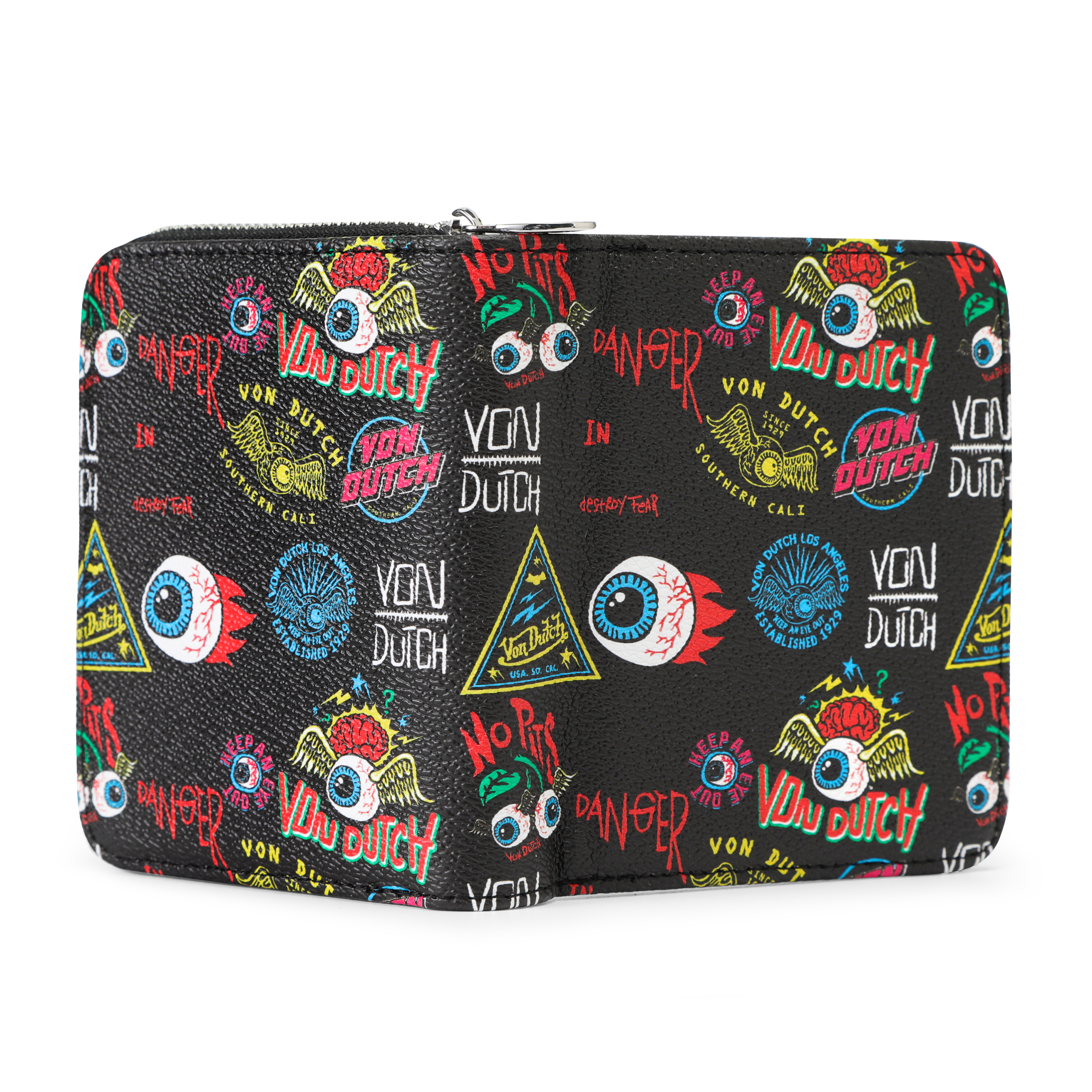 Jax Print Zip-up Wallet - Black - Image 3