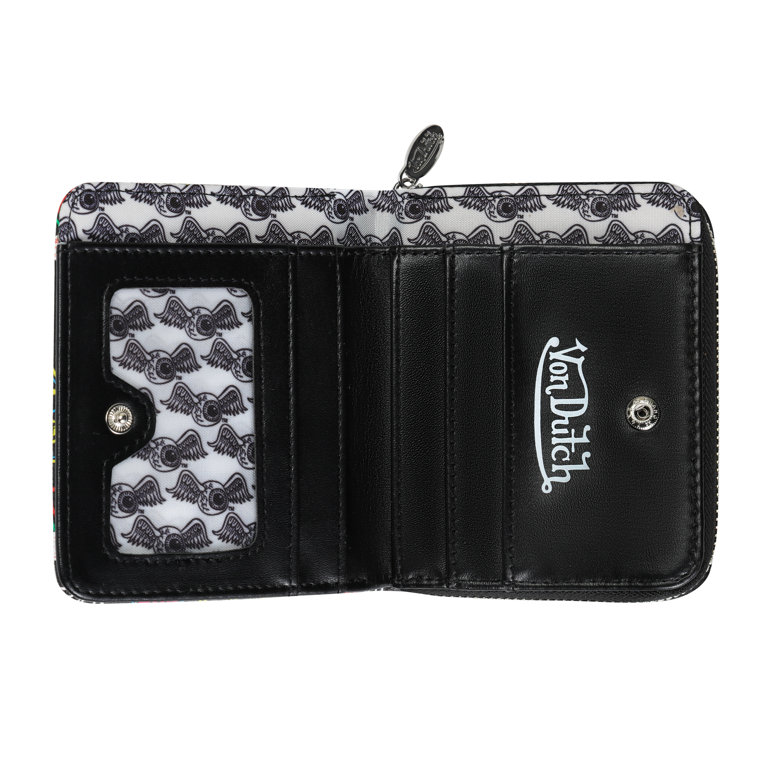Jax Print Zip-up Wallet - Black - Image 2