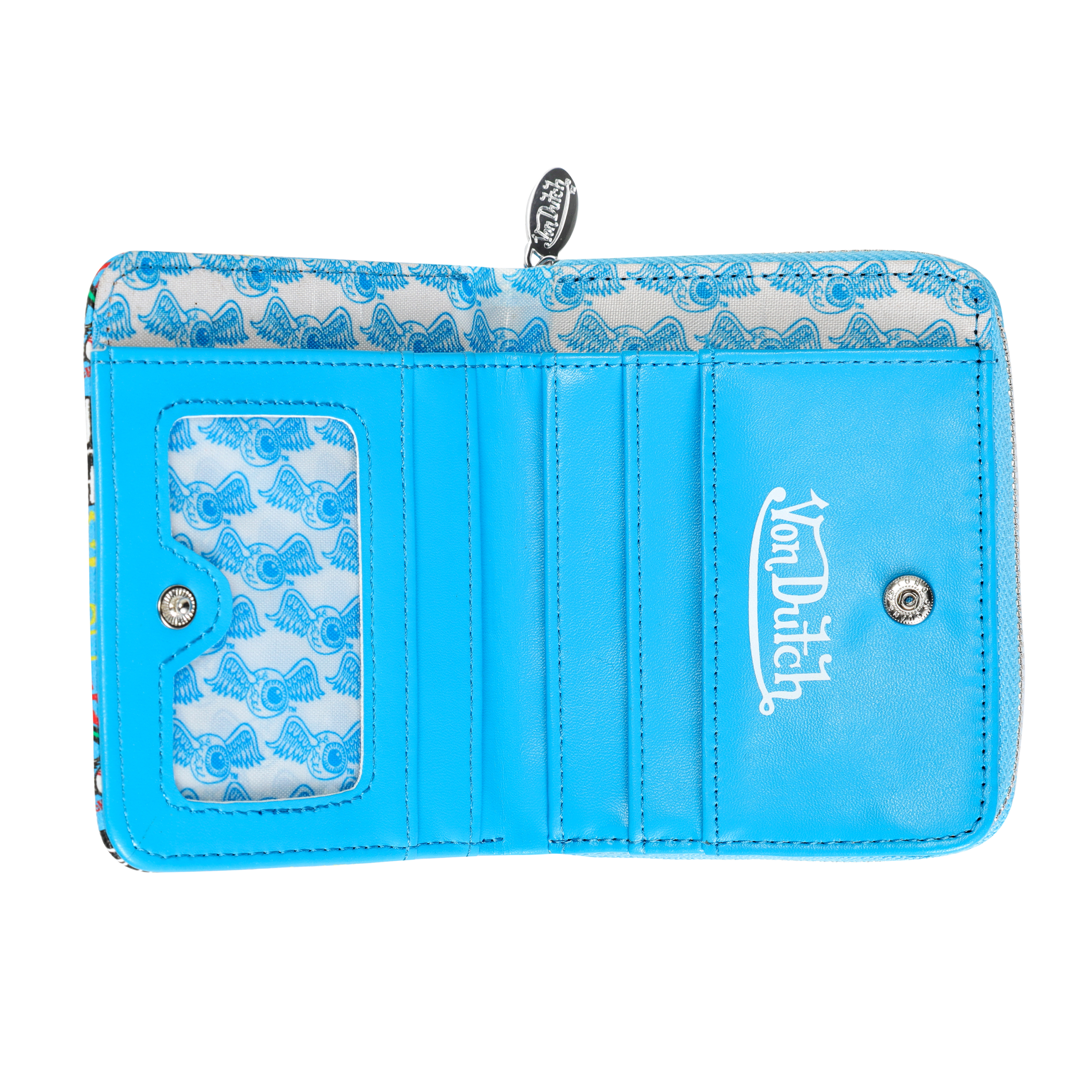 Jax Print Zip-up Wallet - Blue - Image 2