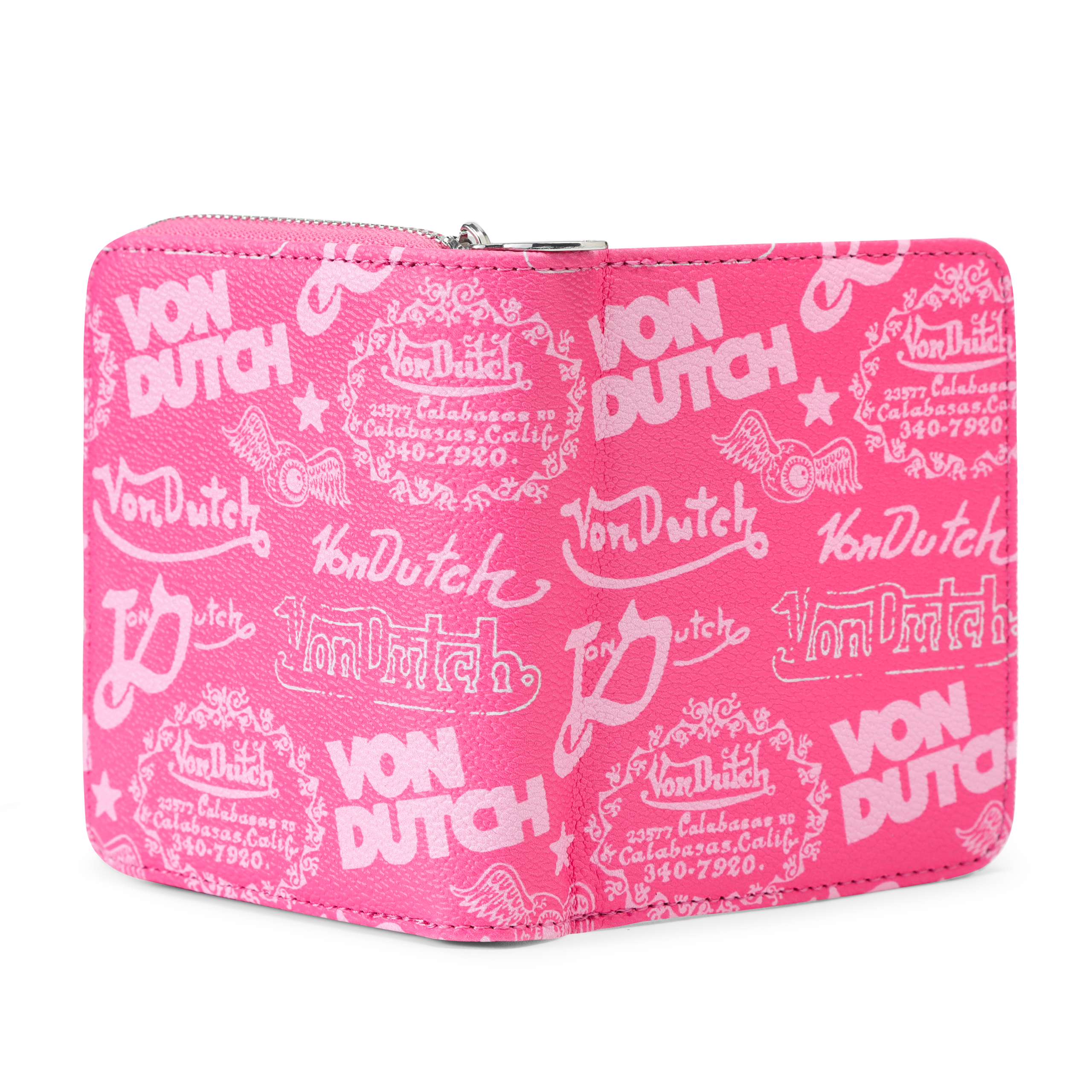Logo Stamps Zip-Up Wallet - Pink - Image 3