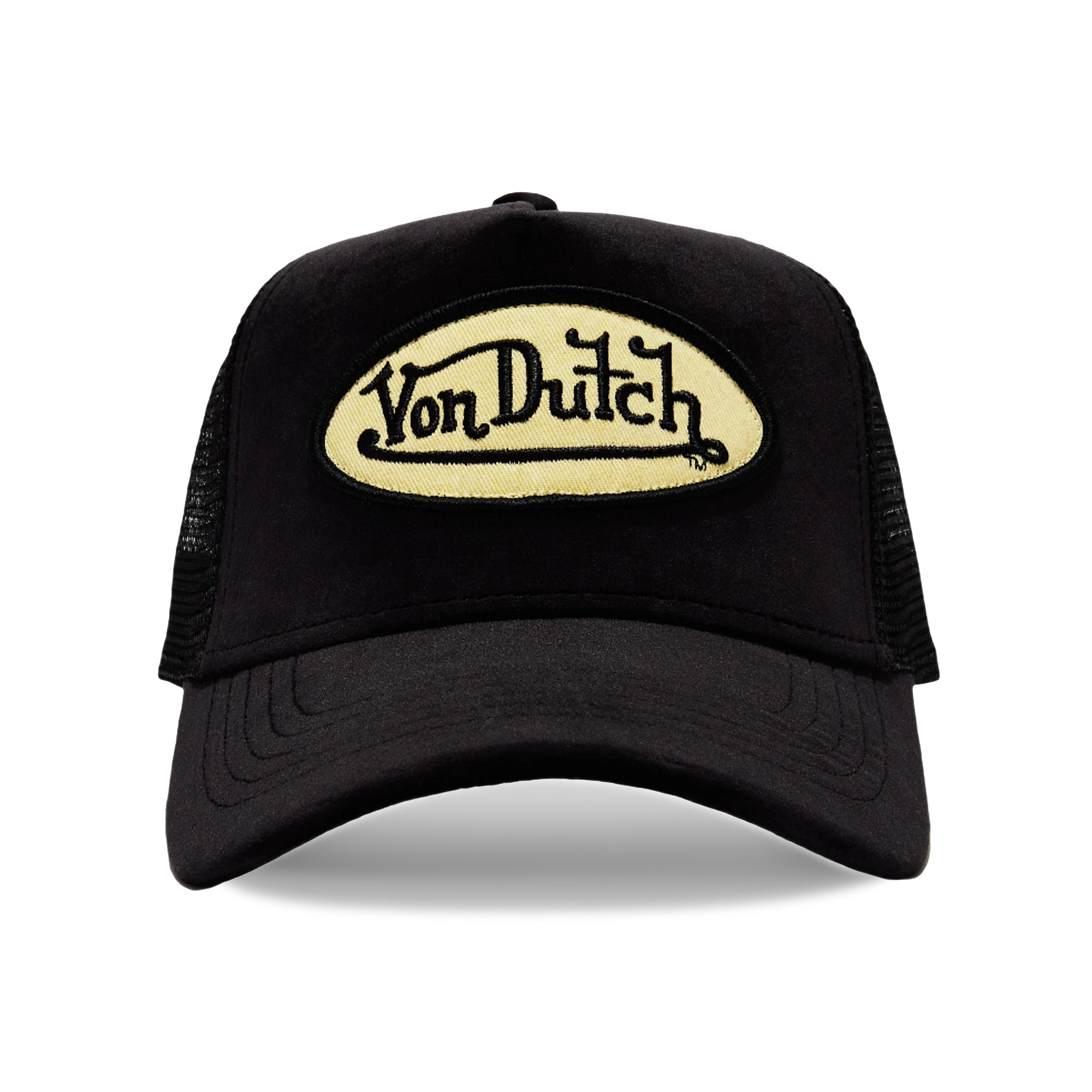 Von Dutch Black Velvet Trucker Hat