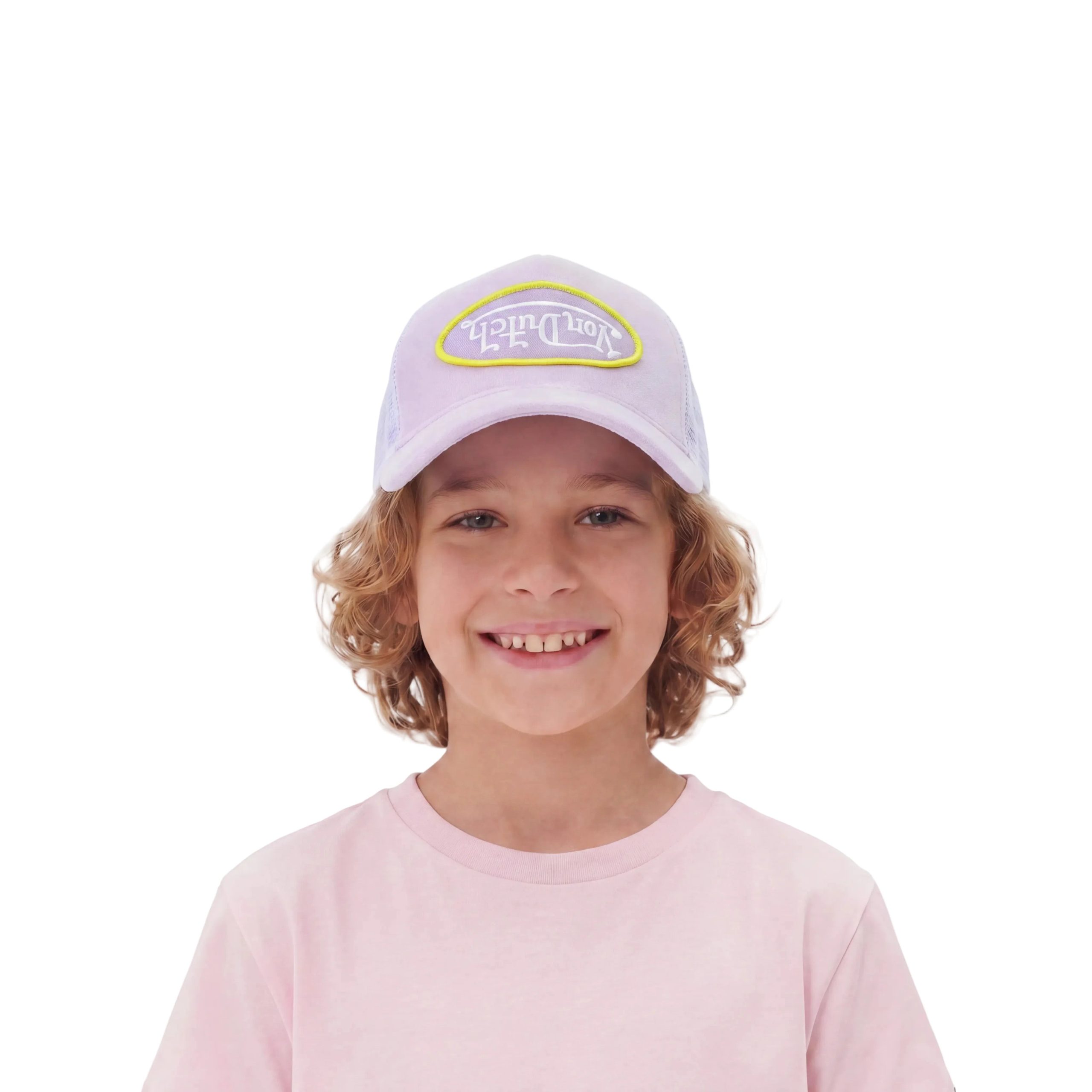 Kids Velvet Trucker Hat - Light Purple - Image 2