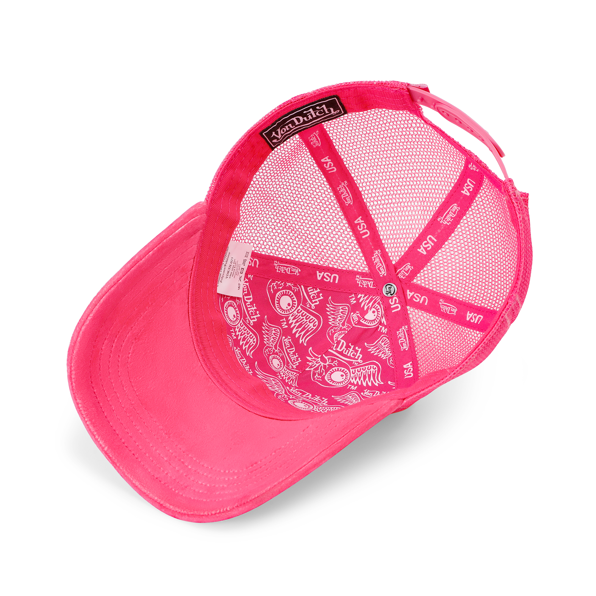 Kids Velvet Trucker Hat - Hot Pink Crush - Image 5