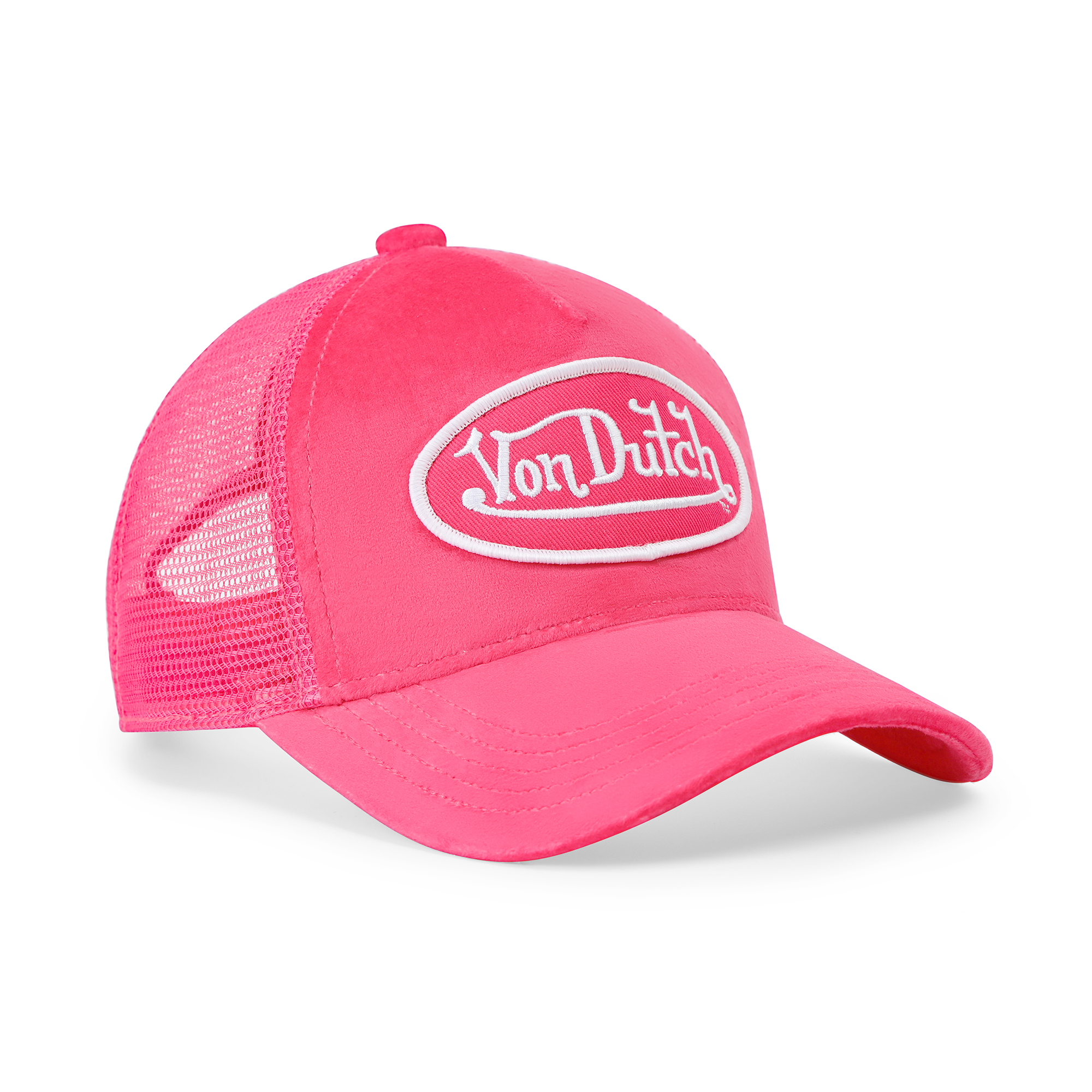 Kids Velvet Trucker Hat - Hot Pink Crush - Image 6