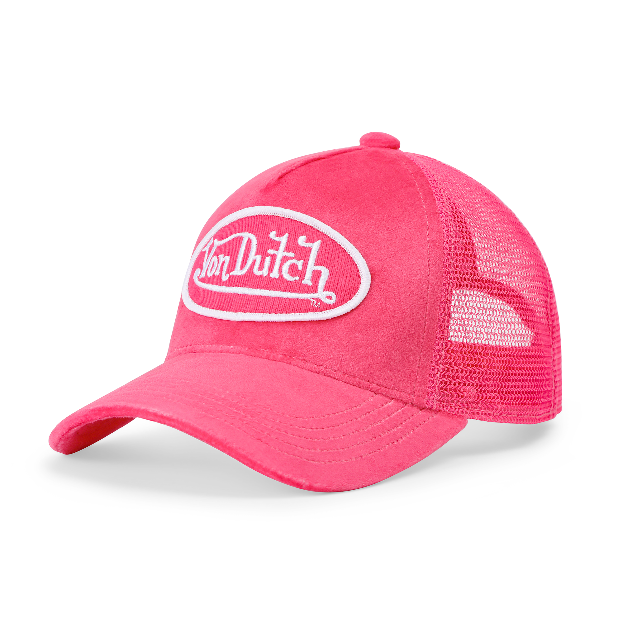 Kids Velvet Trucker Hat - Hot Pink Crush - Image 4