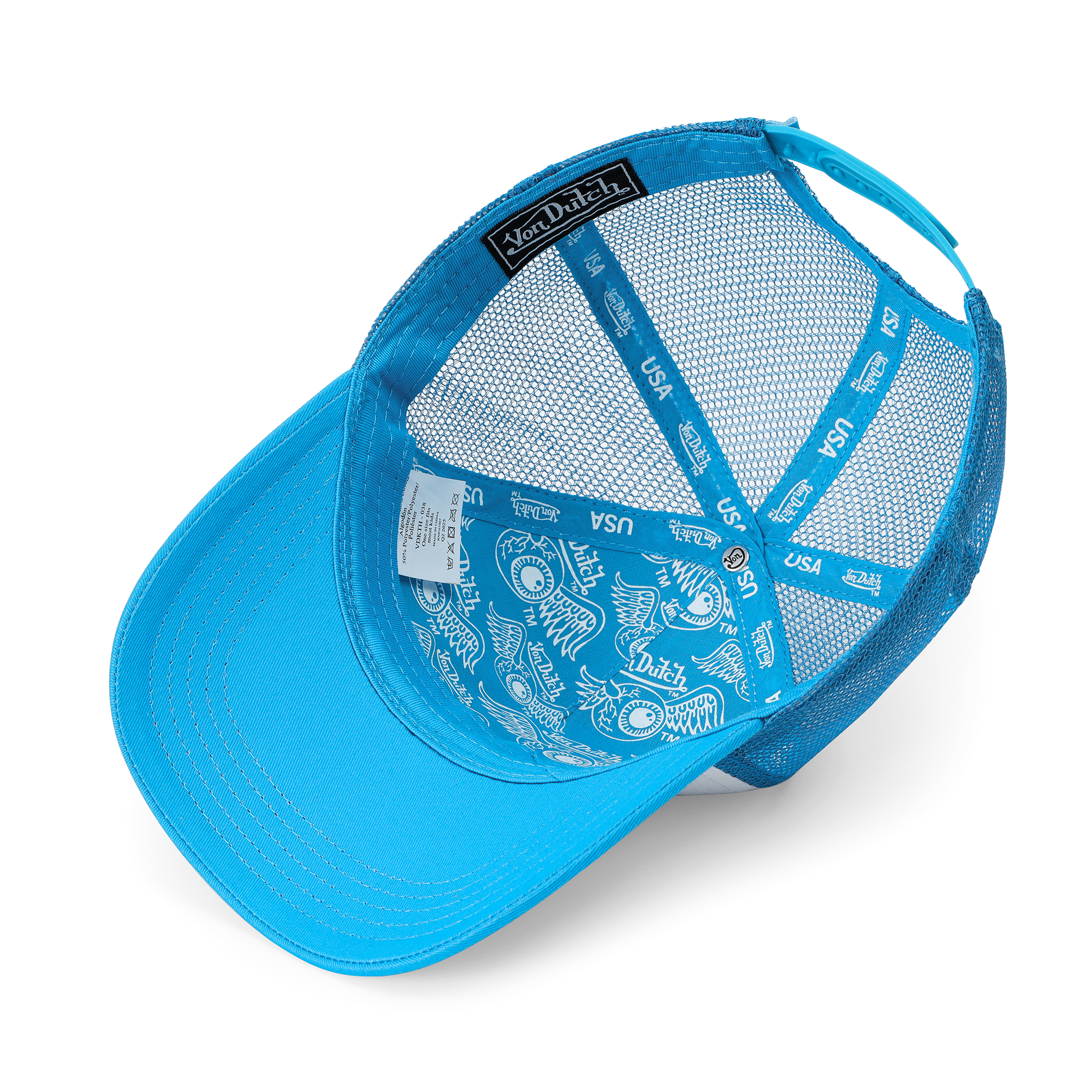 Kids Classic Trucker Hat - Blue & White - Image 5