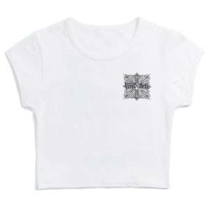 White & Black Chopper Baby Tee